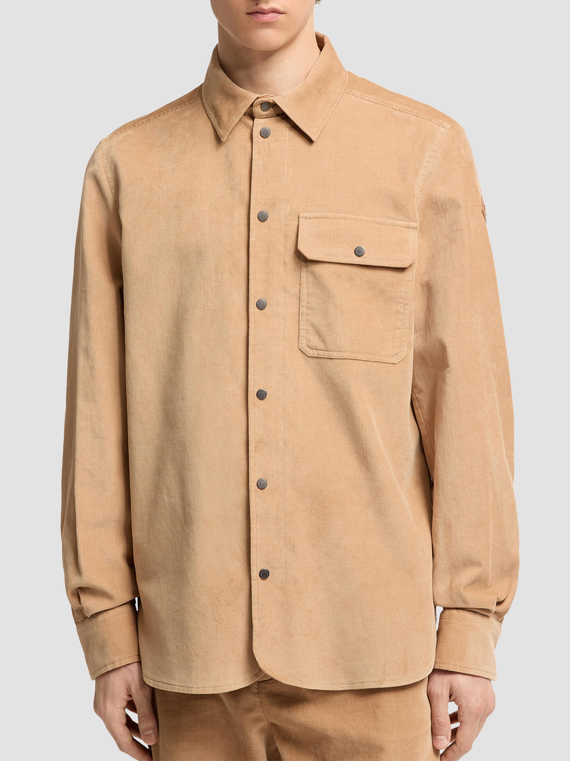 Moncler Men's Shirt in Corduroy - Beige | Thumbnail 2