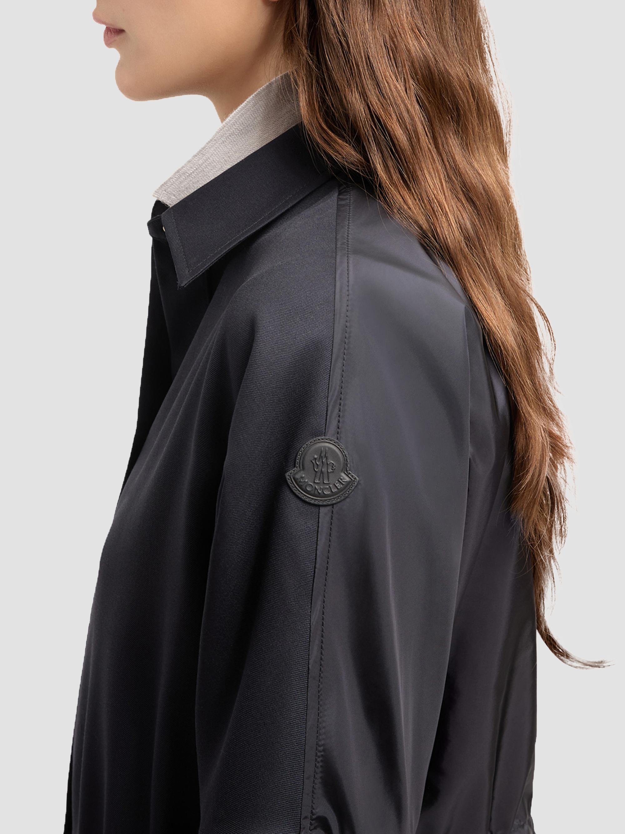 Moncler Women's Shacket in Wool - Dark Blue | Thumbnail 4