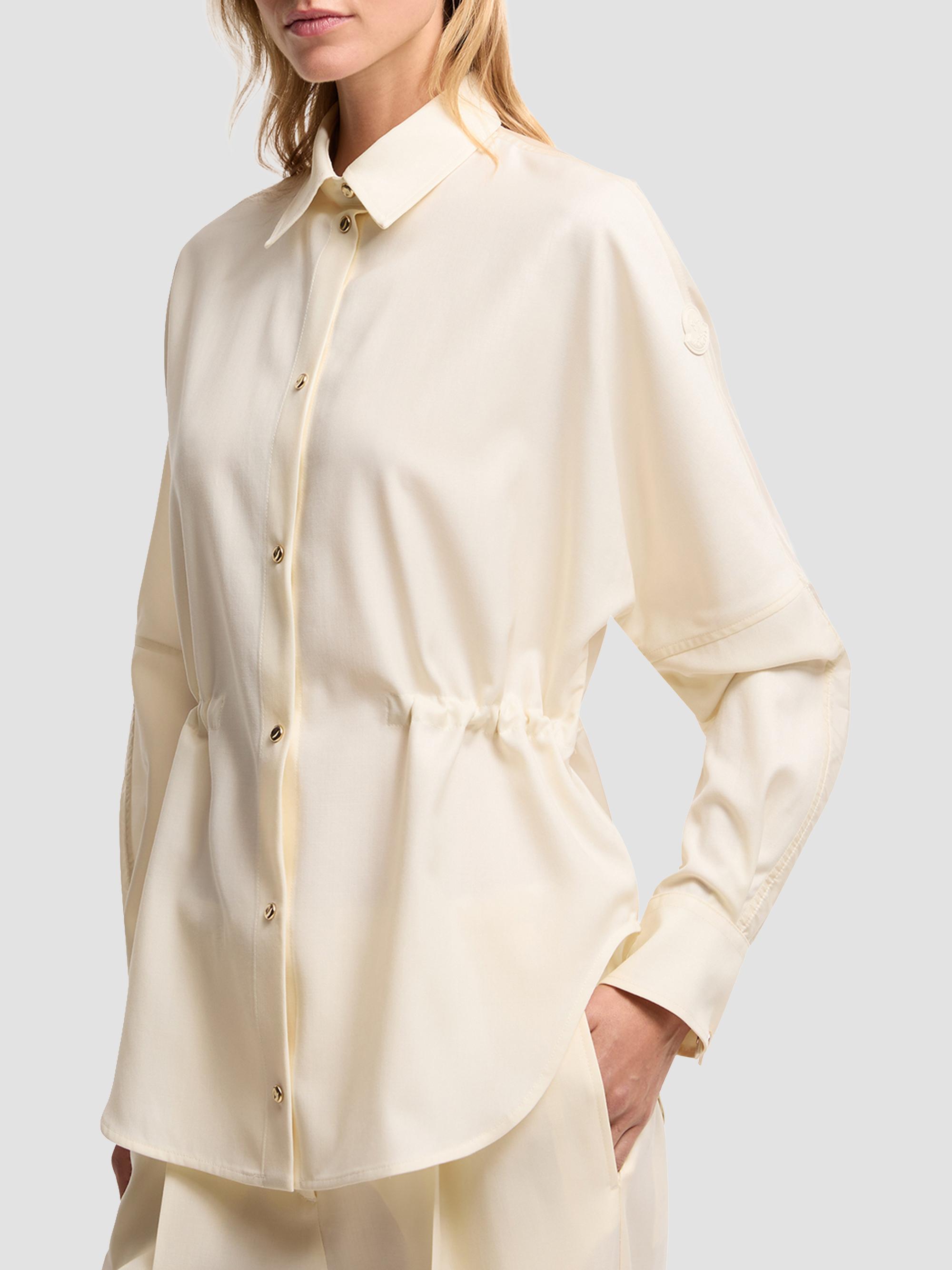 Moncler Women's Shacket in Wool - White | Thumbnail 2