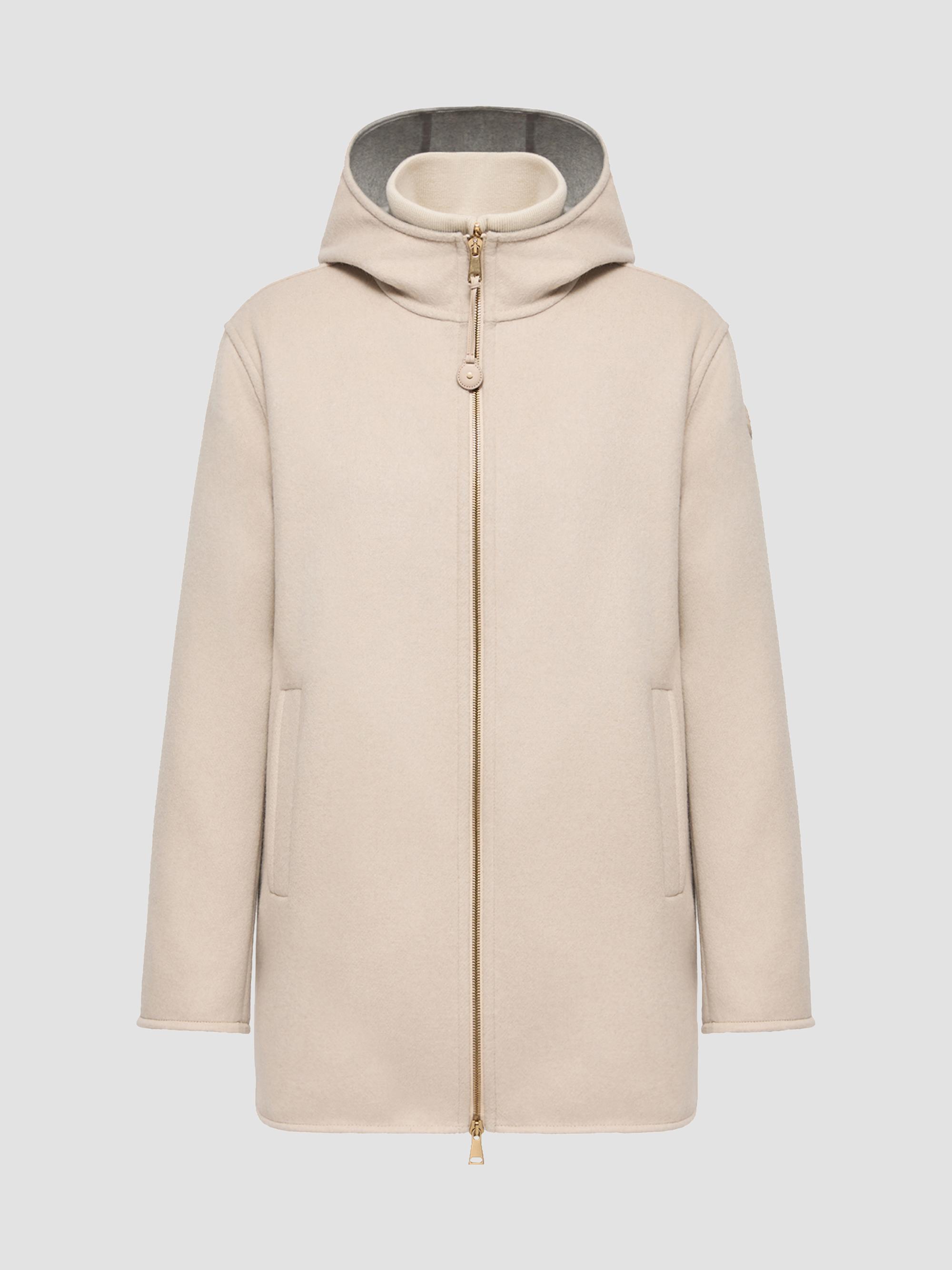 Moncler Women's Hemiptere 3-in-1 Hooded Puffer Jacket in Wool and Cashmere - Light Beige