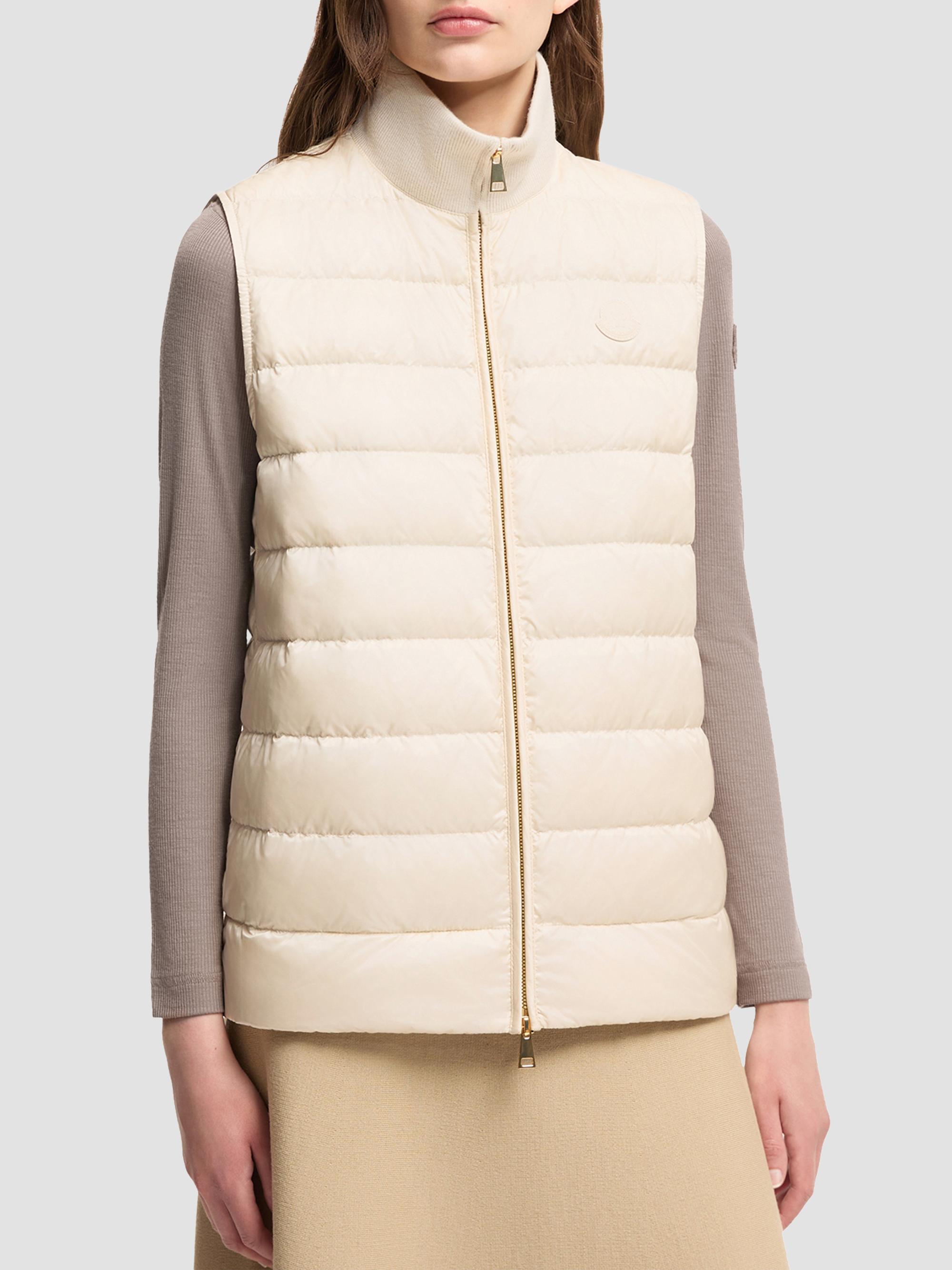 Moncler Women's Hemiptere 3-in-1 Hooded Puffer Jacket in Wool and Cashmere - Light Beige | Thumbnail 4