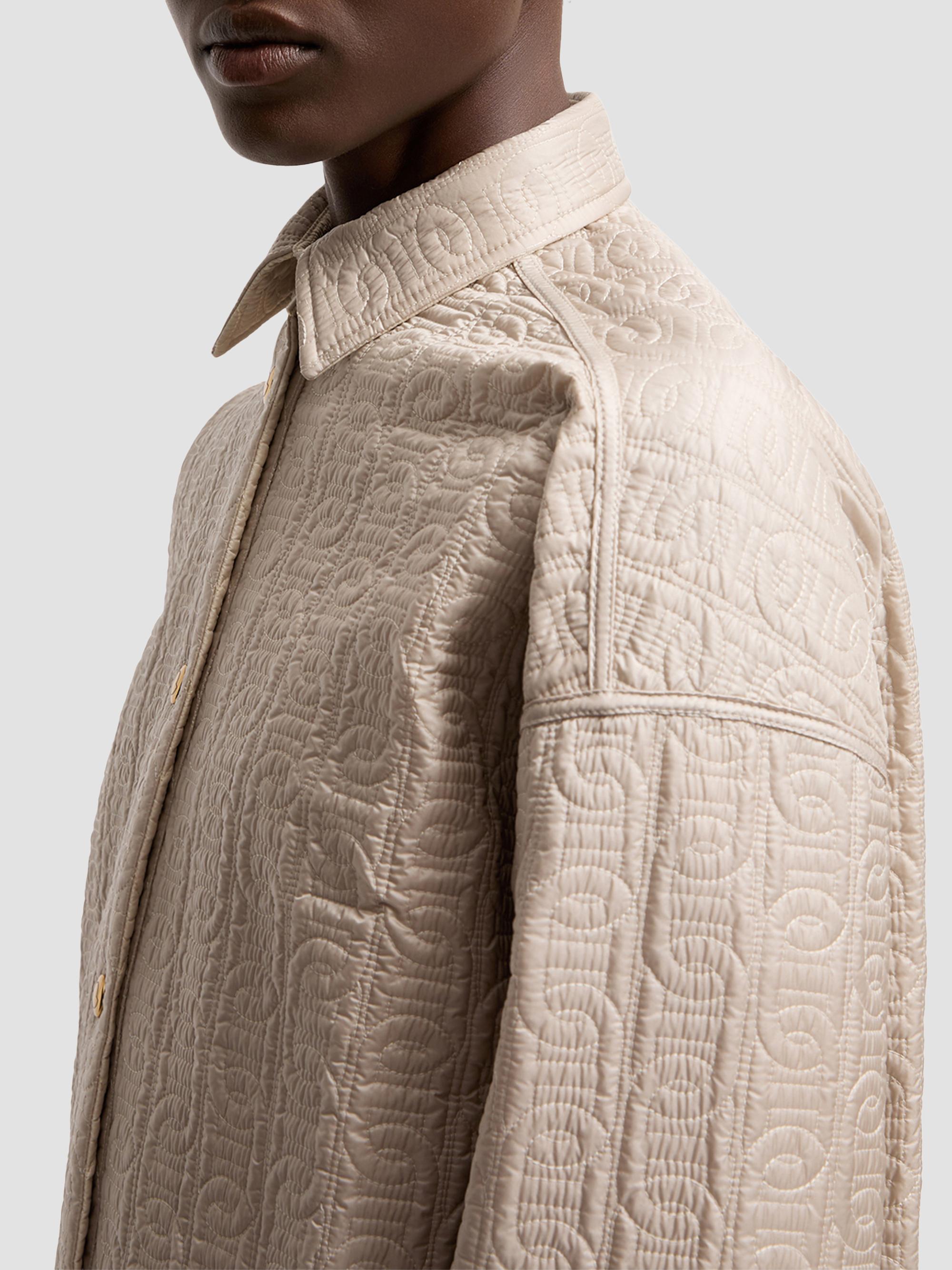 Moncler Women's Down-Filled Shacket - Light Beige | Thumbnail 4
