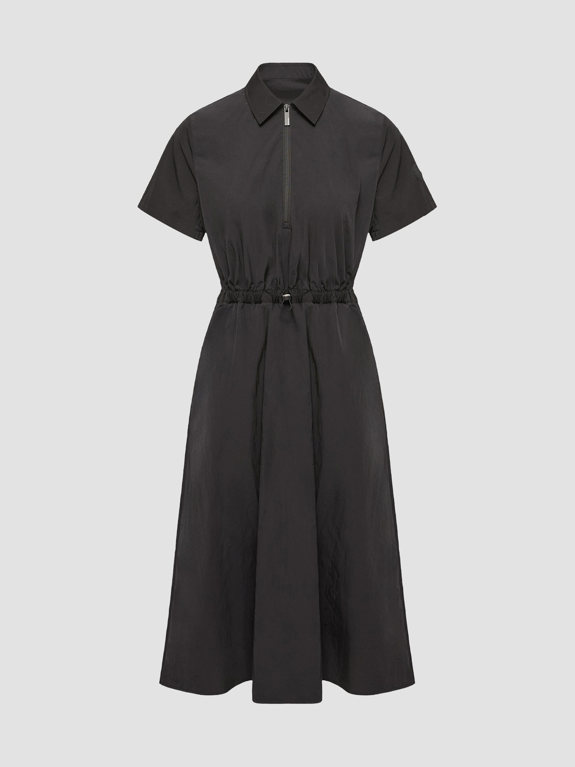 Moncler Women's Shirt Dress with Pleats - Black