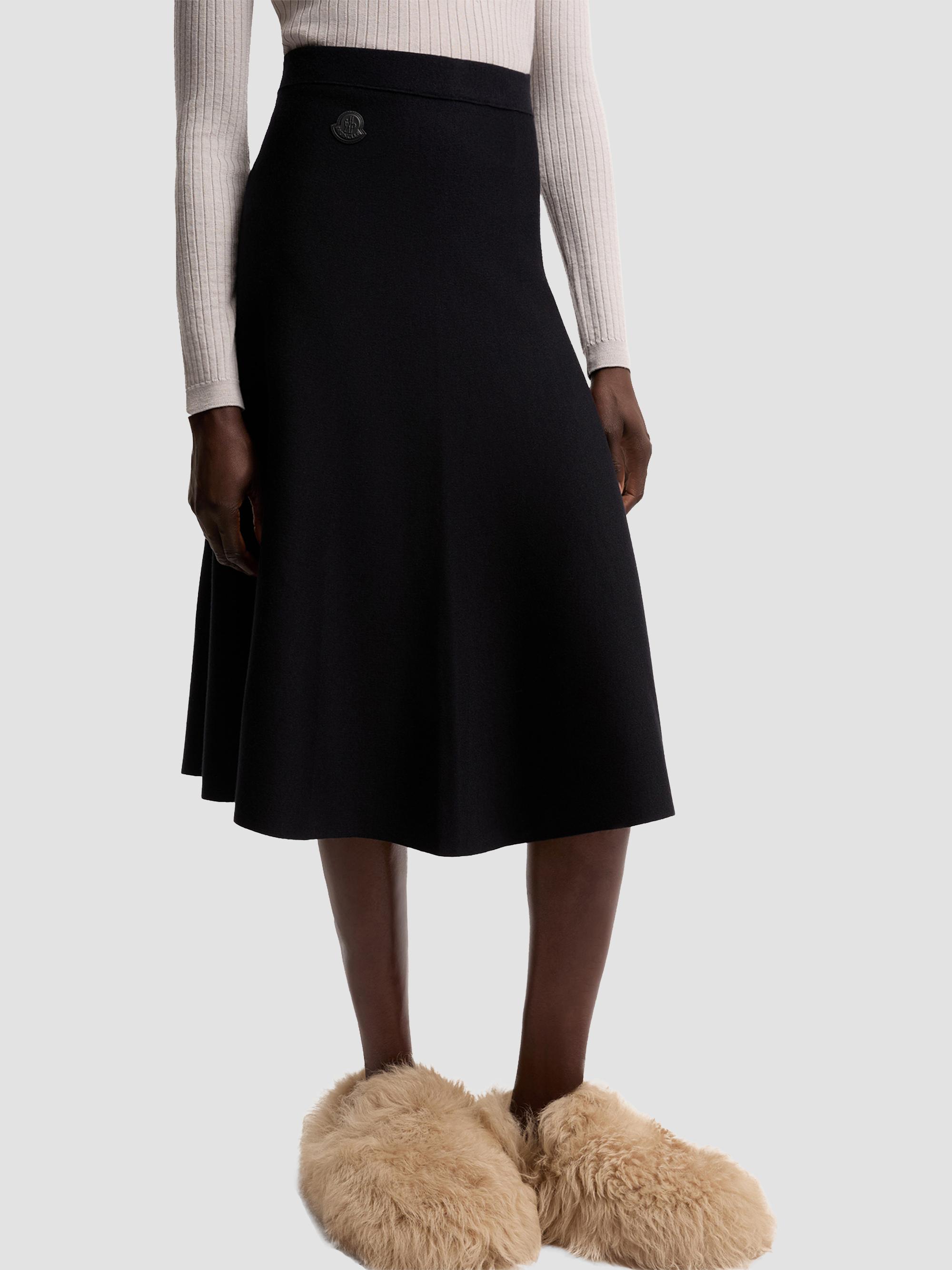 Moncler Women's Skirt in Wool Blend - Dark Blue | Thumbnail 2