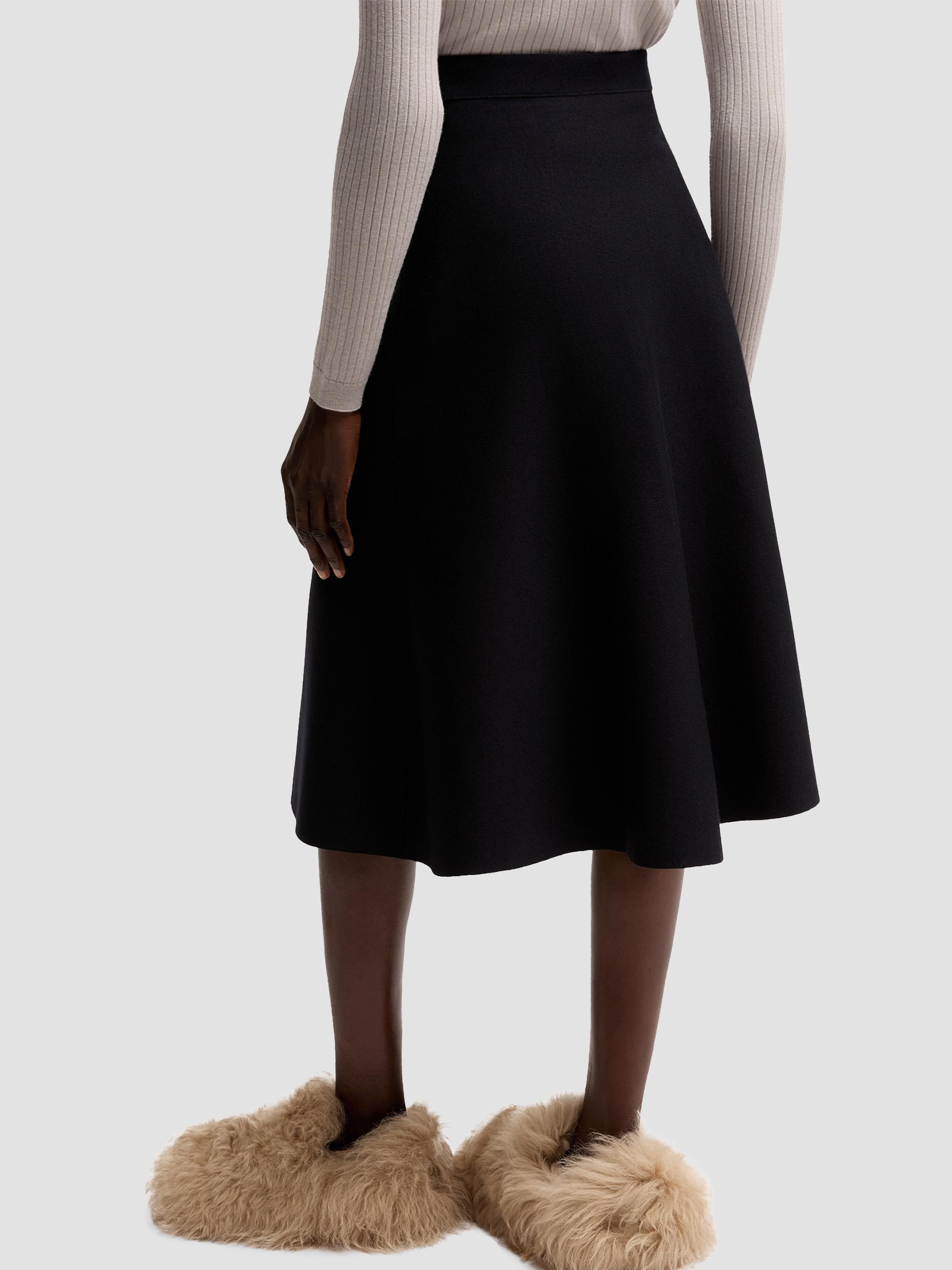 Moncler Women's Skirt in Wool Blend - Dark Blue | Thumbnail 3