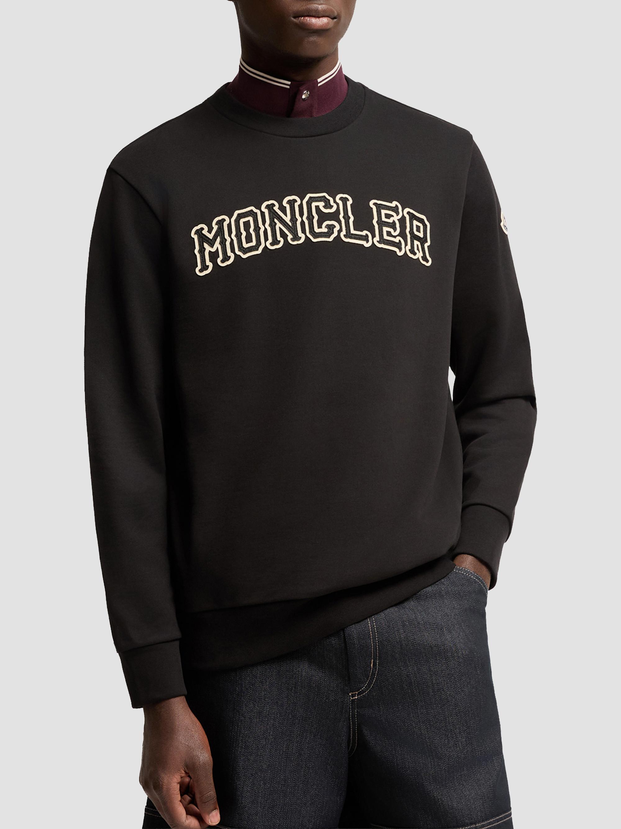 Moncler Men's Sweatshirt in Cotton - Black | Thumbnail 2