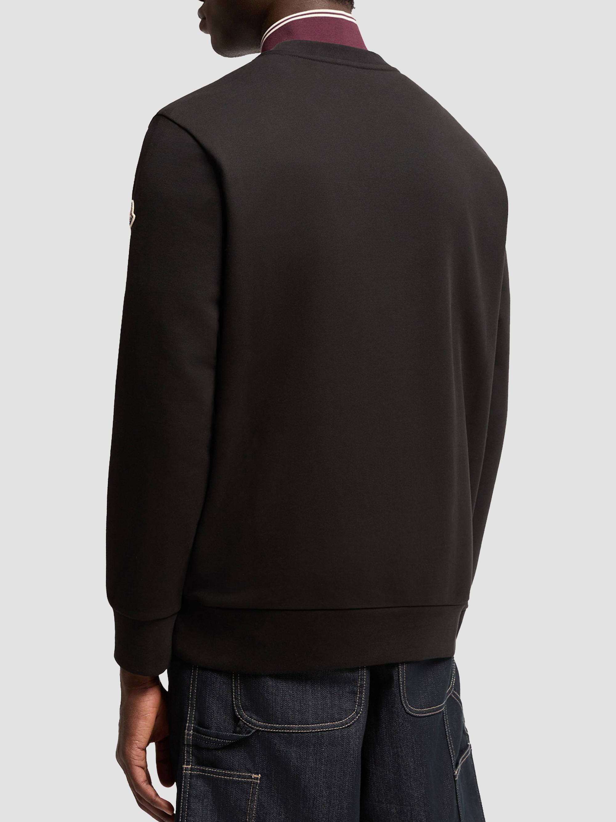 Moncler Men's Sweatshirt in Cotton - Black | Thumbnail 3