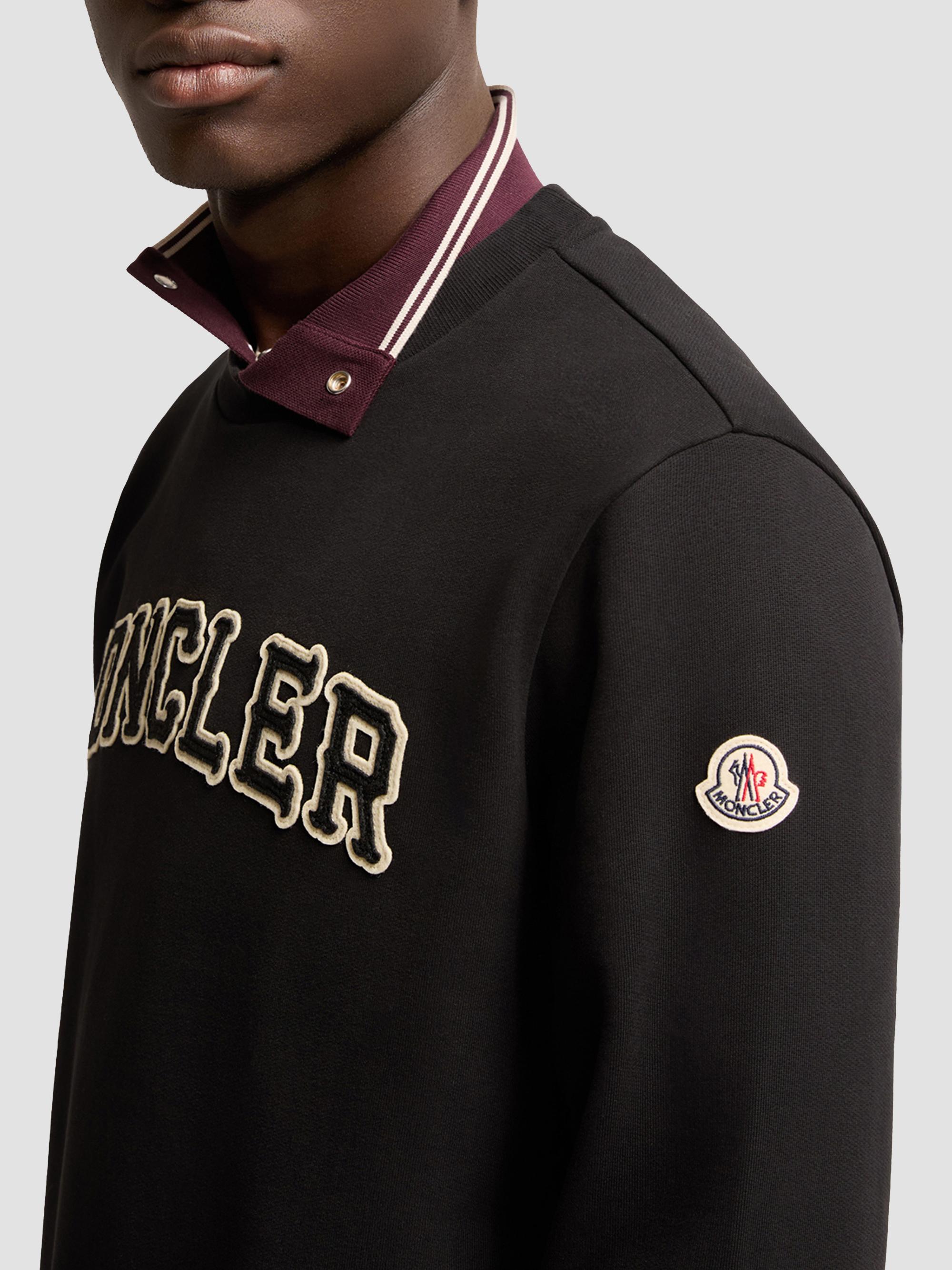 Moncler Men's Sweatshirt in Cotton - Black | Thumbnail 4