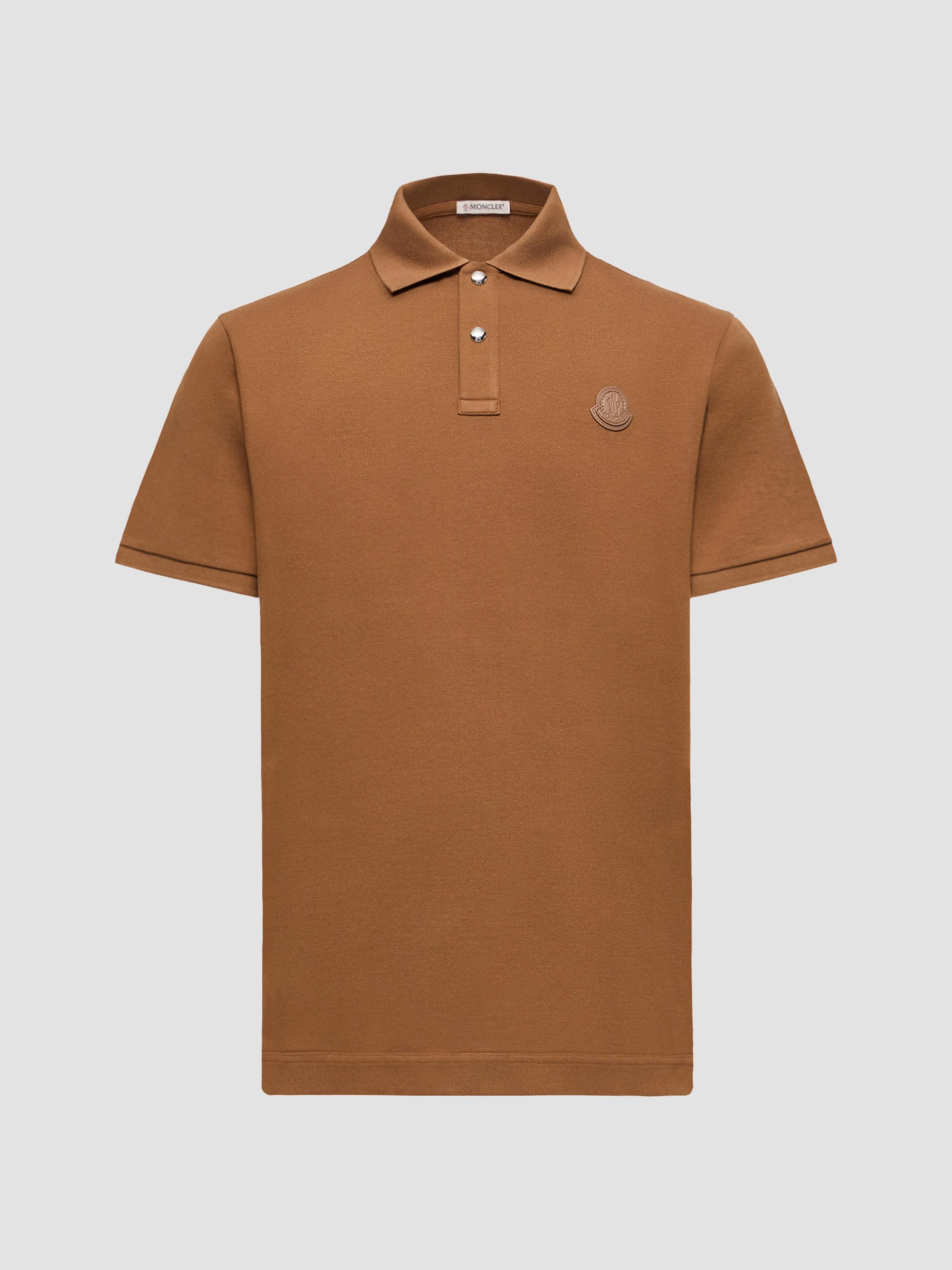 Moncler Men's Polo Shirt in Cotton Piquet - Brown