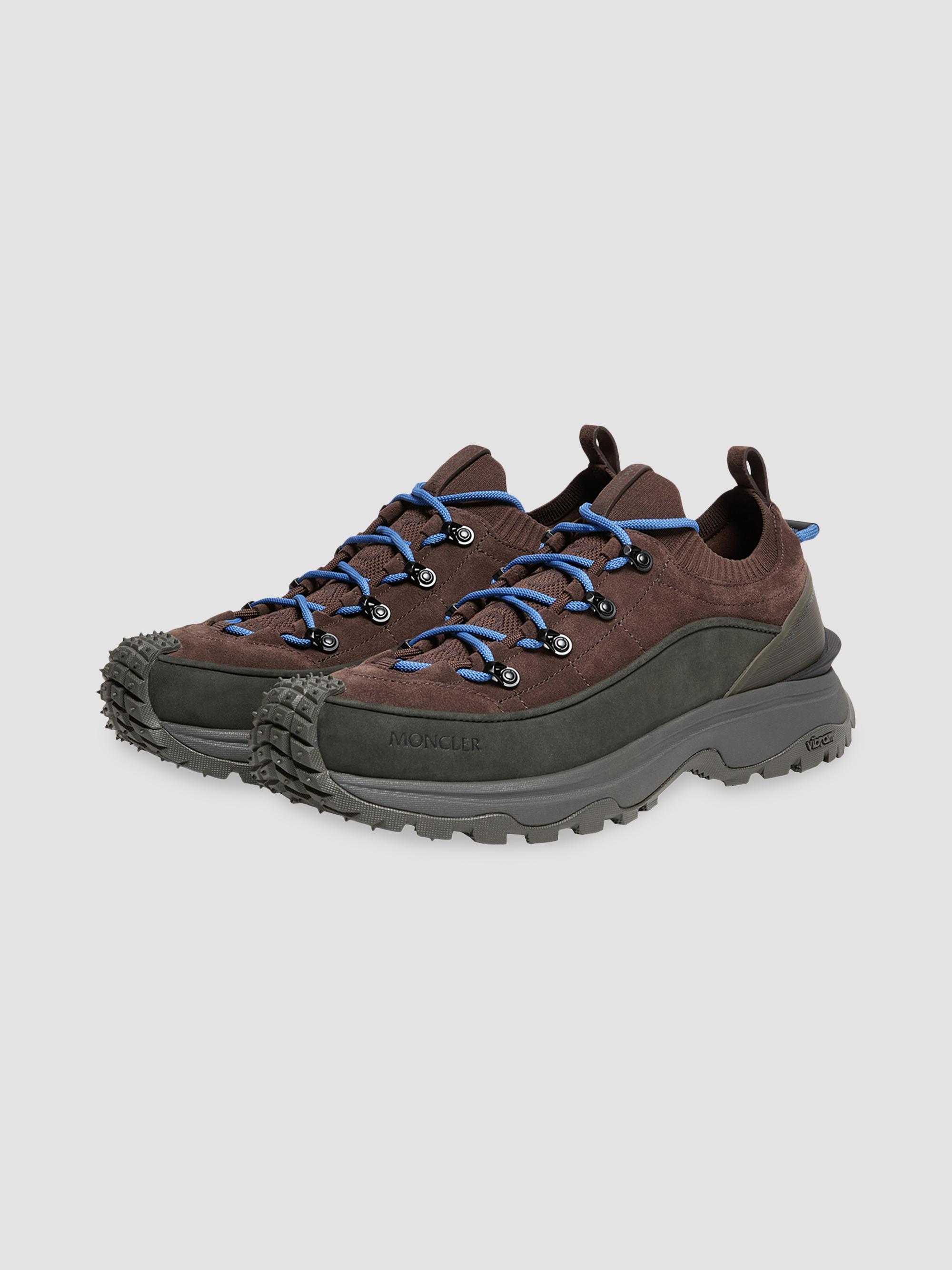 Moncler Men's Trailgrip Lite3 Sneakers in Suede - Brown | Thumbnail 2