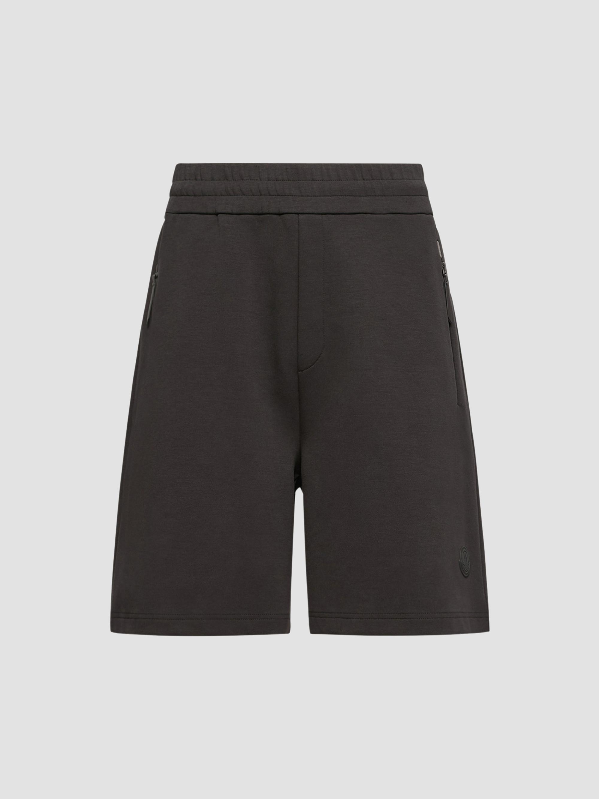 Moncler Men's Shorts in Interlock Cotton Blend - Black
