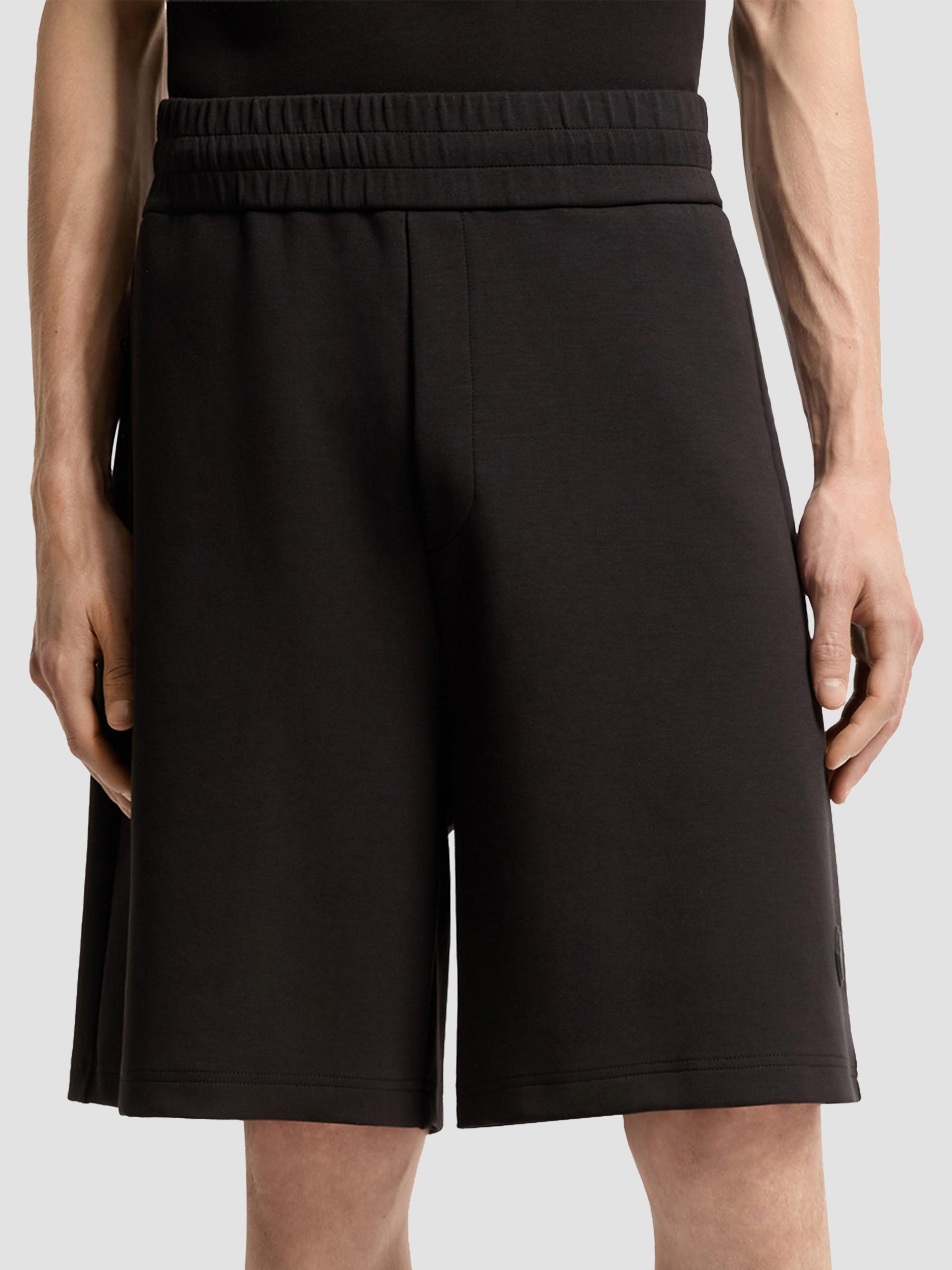 Moncler Men's Shorts in Interlock Cotton Blend - Black | Thumbnail 2