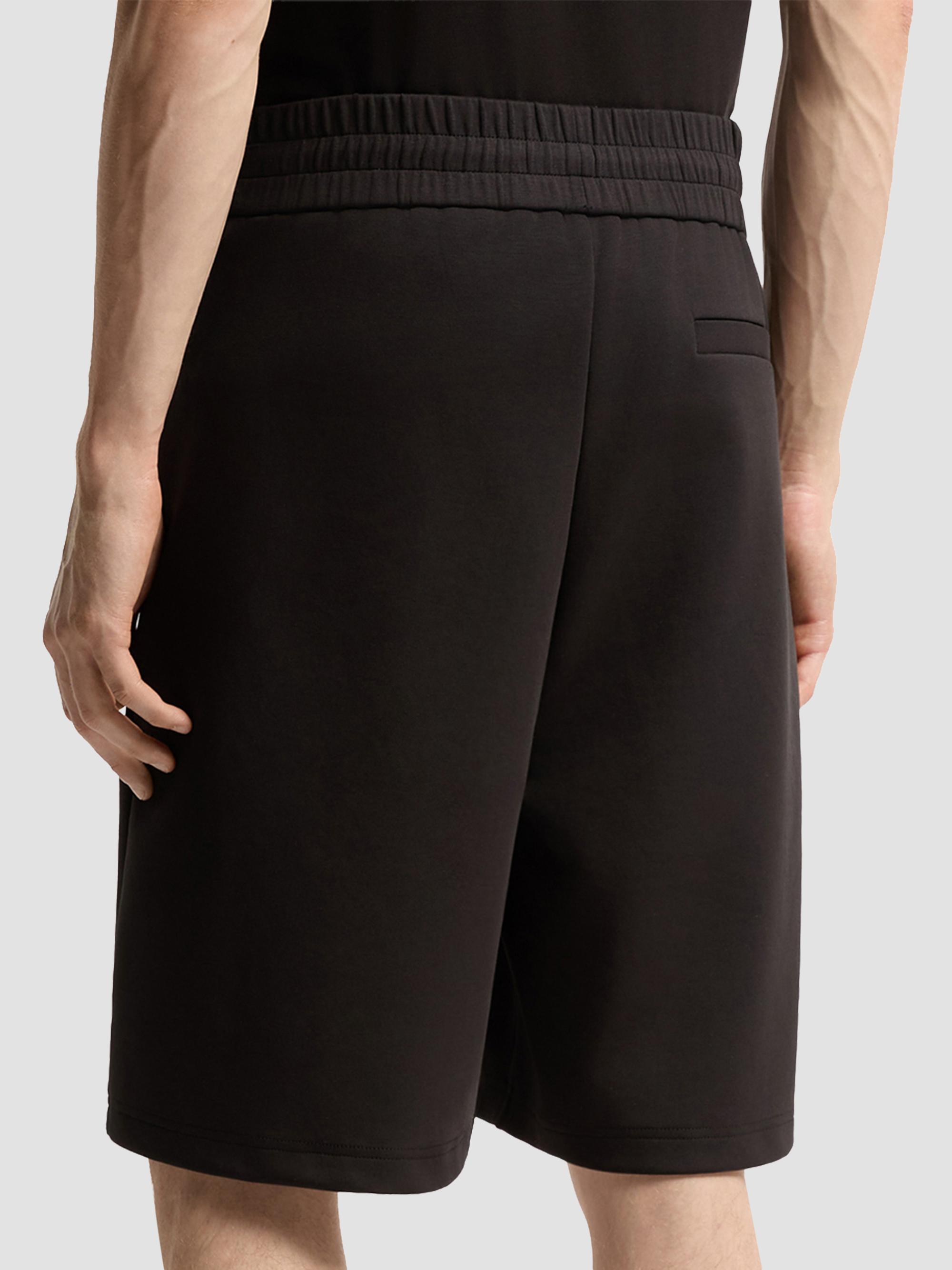 Moncler Men's Shorts in Interlock Cotton Blend - Black | Thumbnail 3