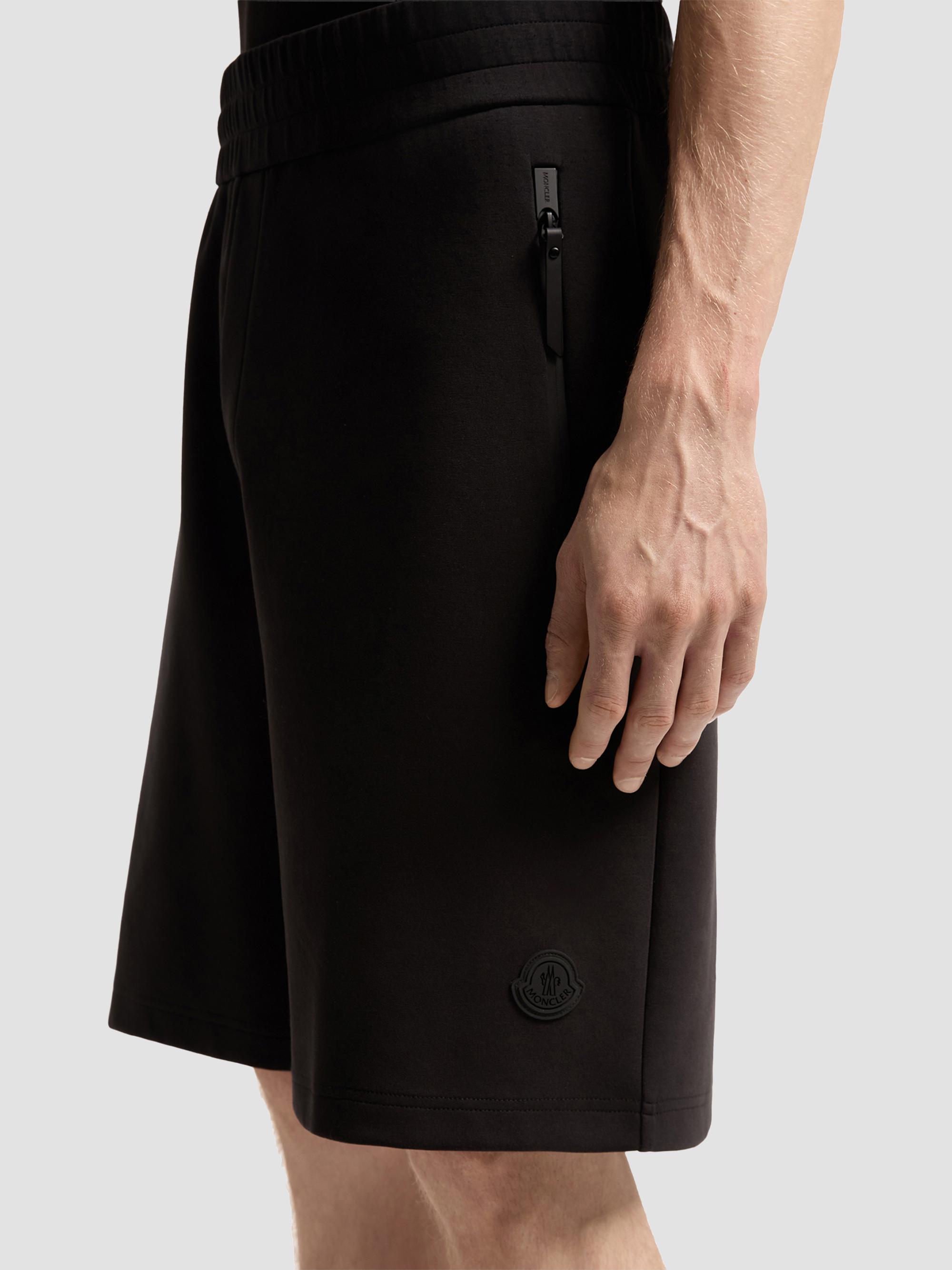 Moncler Men's Shorts in Interlock Cotton Blend - Black | Thumbnail 4