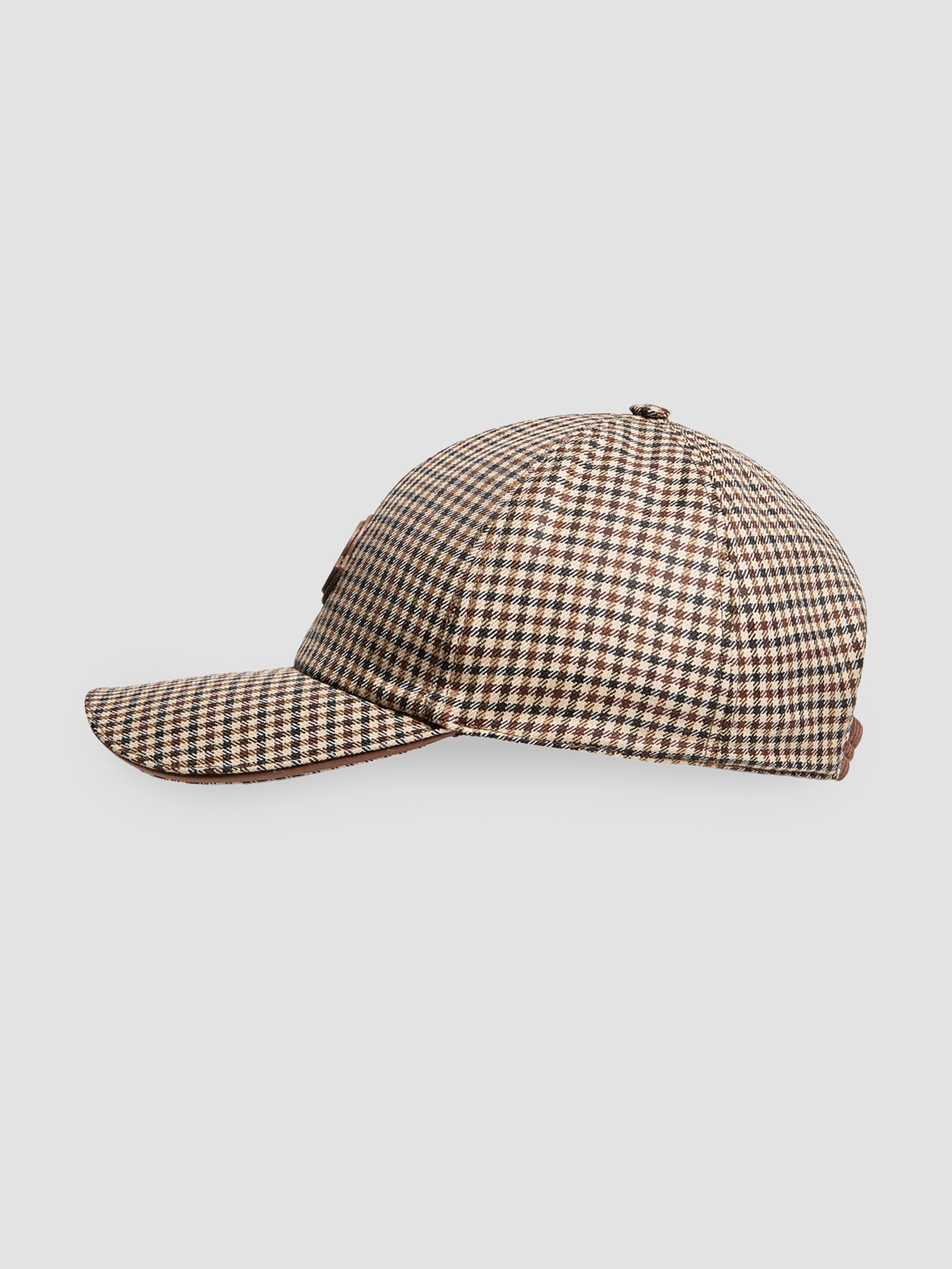 Moncler Men's Baseball Hat in Wool - Beige Black | Thumbnail 2