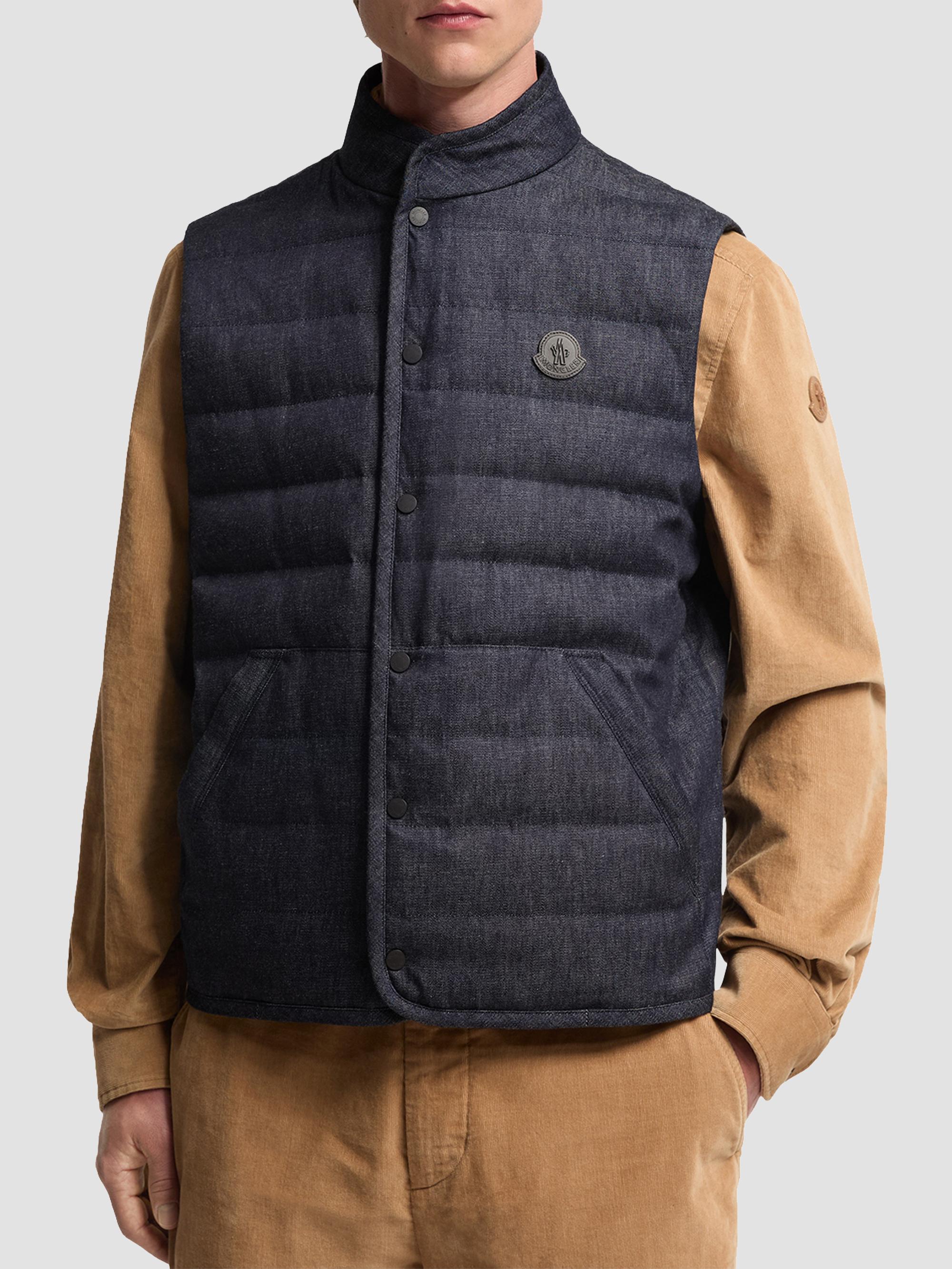 Moncler Men's Liorane Puffer Vest in Denim - Dark Blue | Thumbnail 2