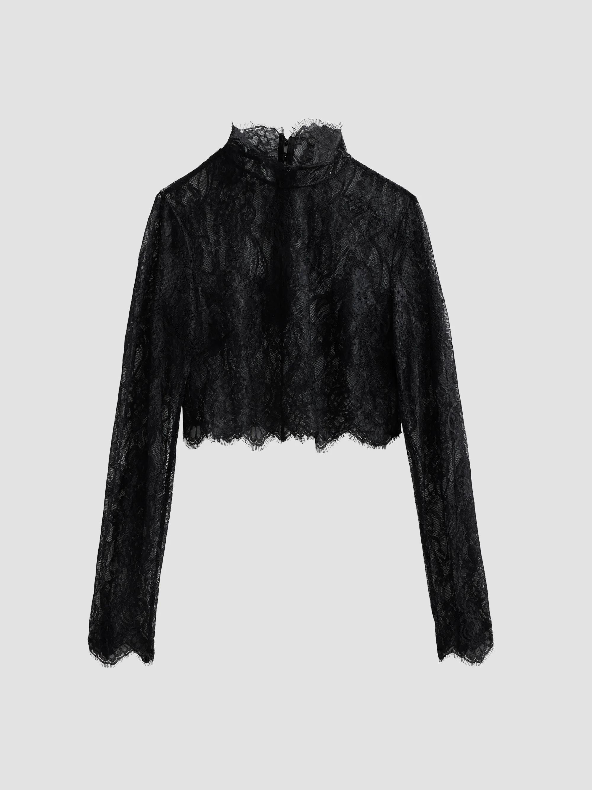 Kiki de Montparnasse Lace Tie-Neck Blouse | Saks Fifth Avenue
