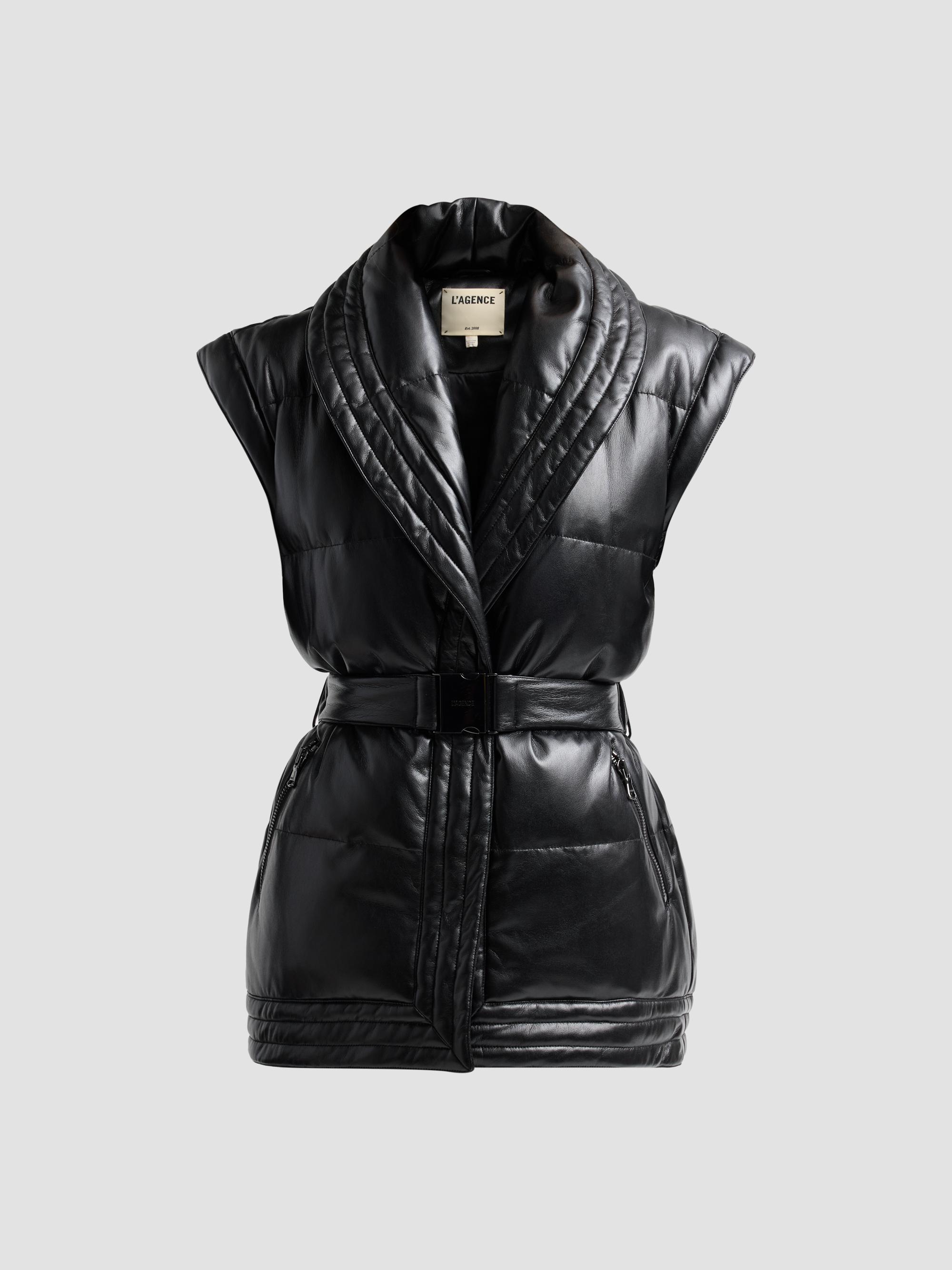 L'AGENCE Ignis Belted Puffer Vest | Saks Fifth Avenue