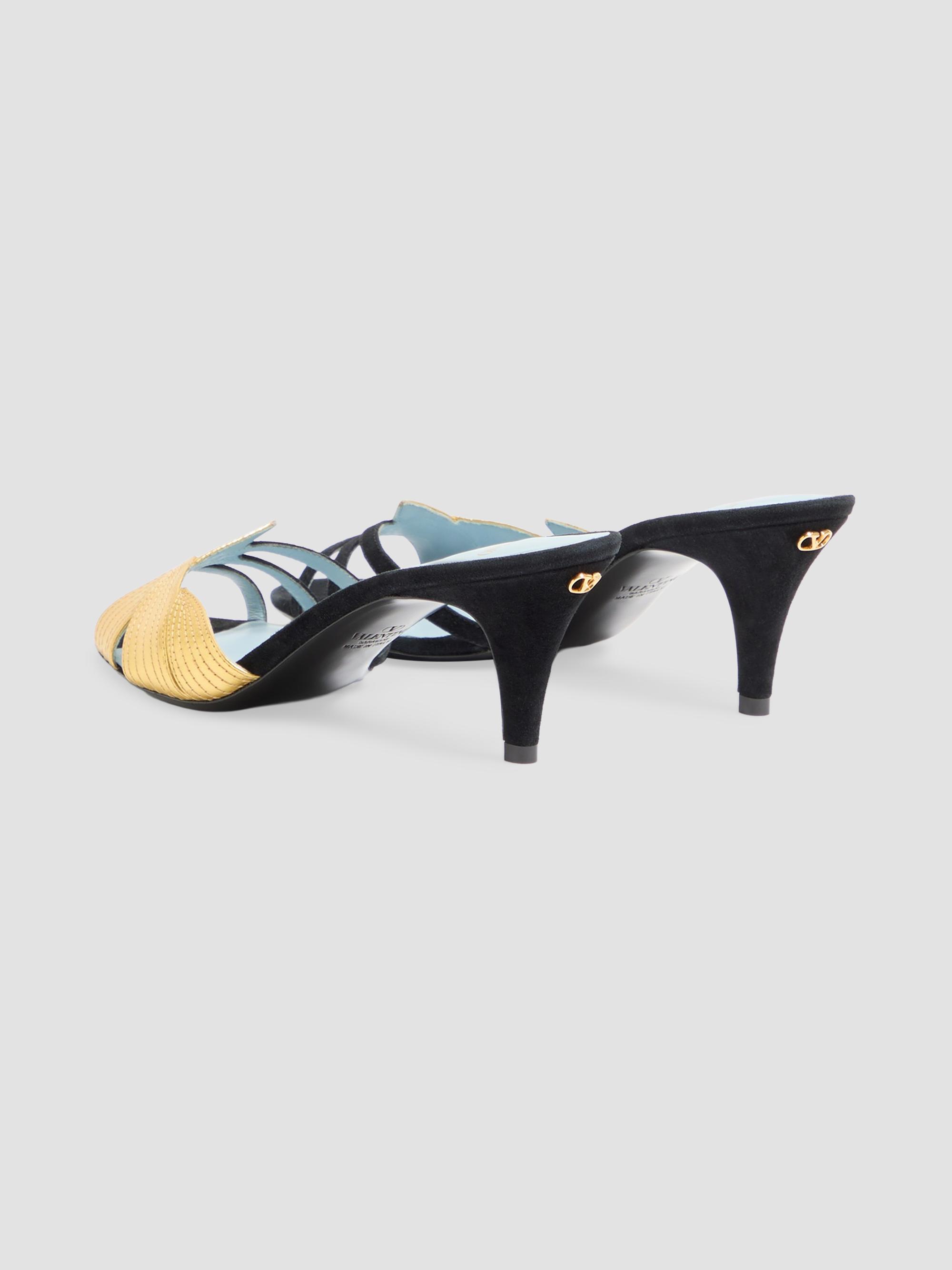 Valentino Garavani Foliefoliage Suede 85MM Sandals | Saks Fifth Avenue