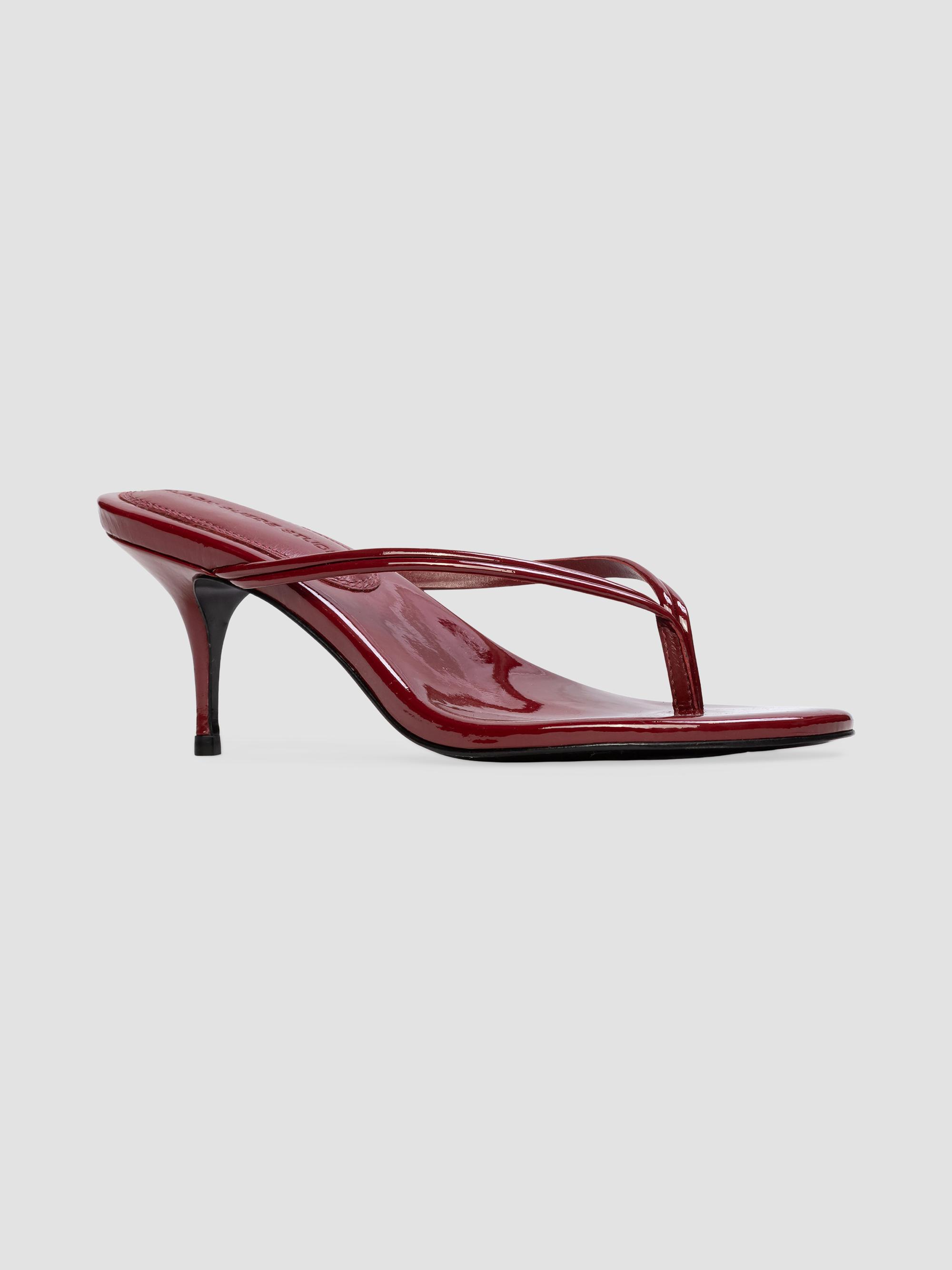 Black Suede Studio Marci 65MM Patent Mule Sandals | Saks Fifth Avenue