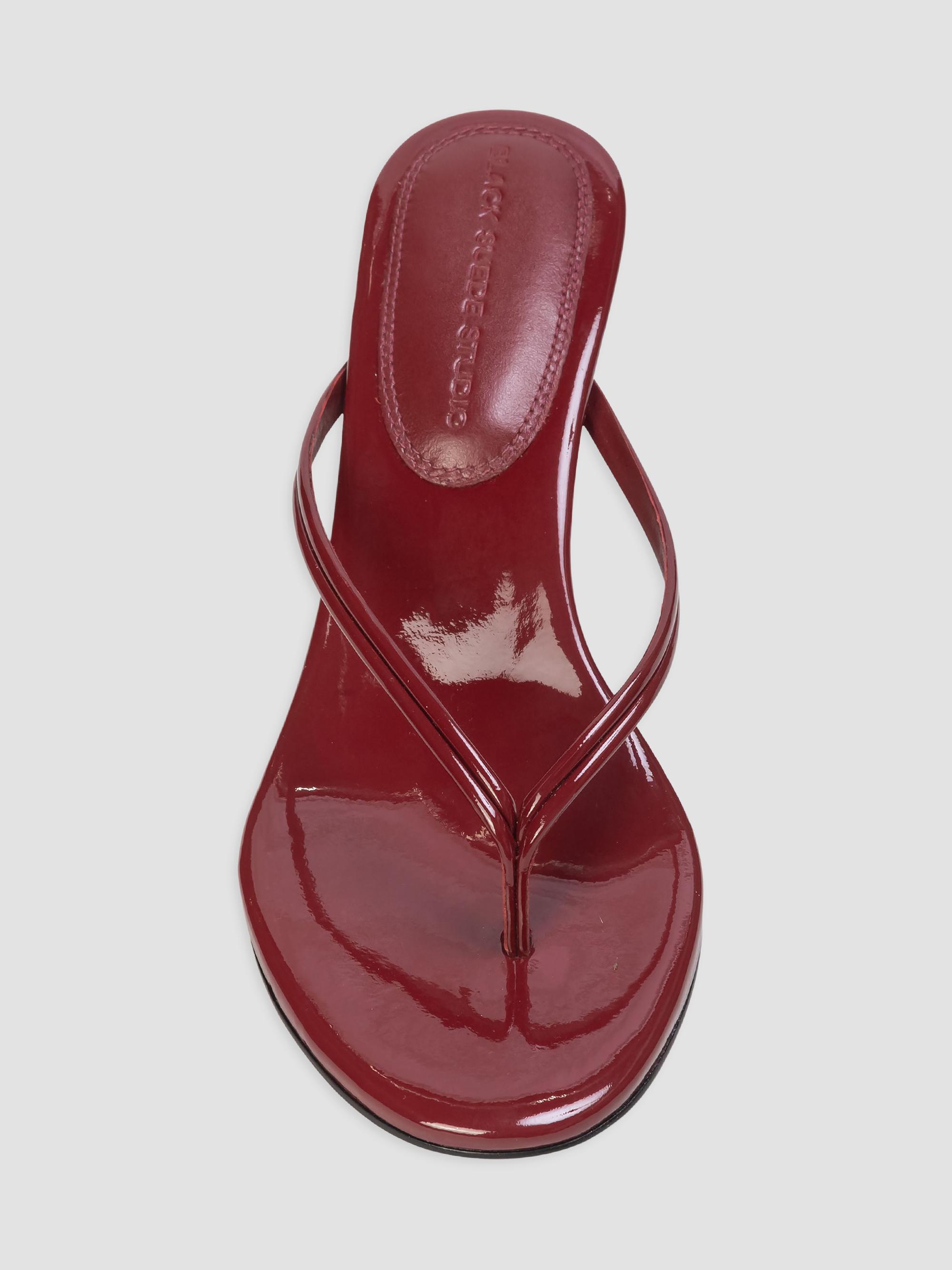 Black Suede Studio Marci 65MM Patent Mule Sandals | Saks Fifth Avenue