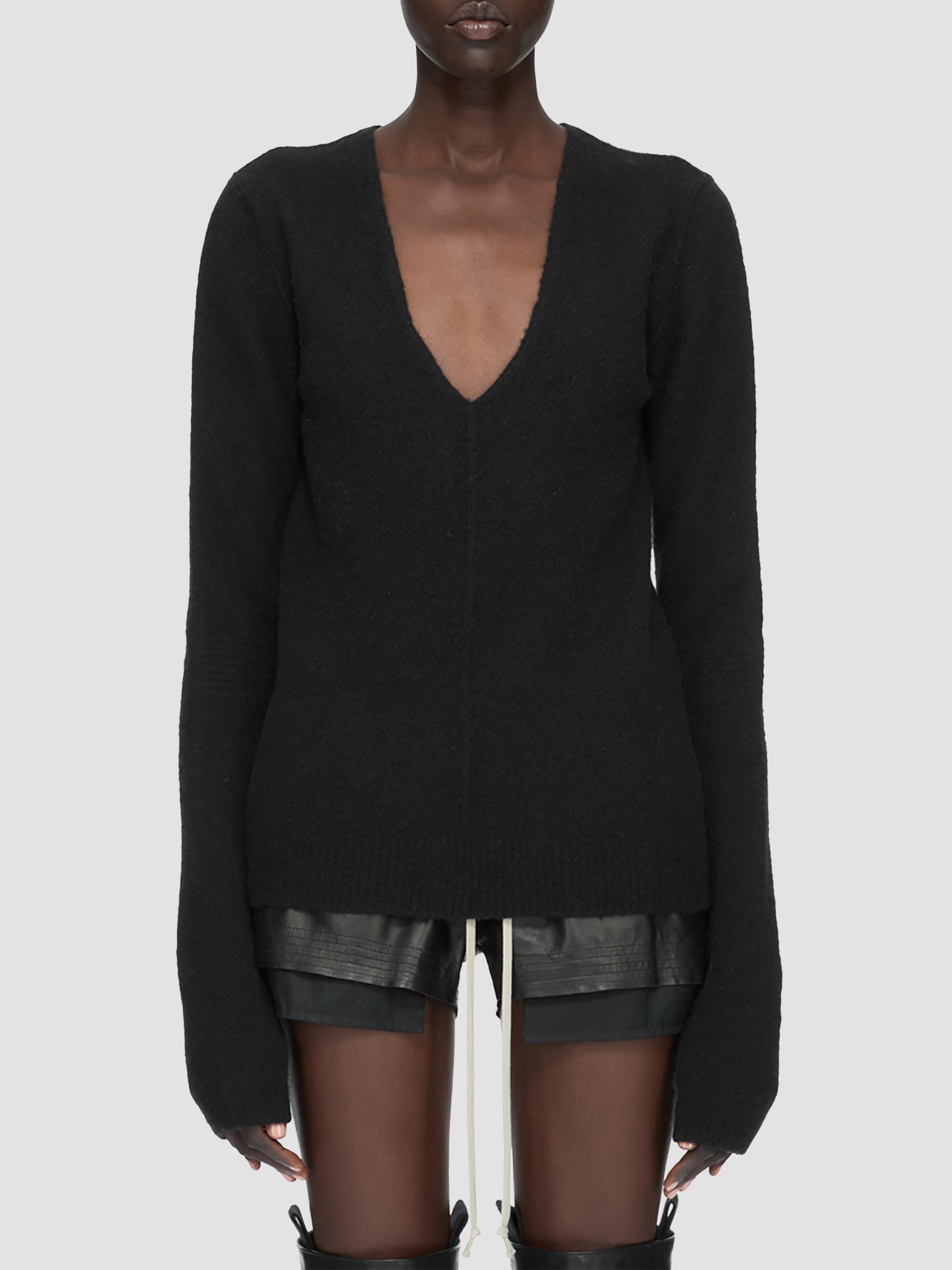 Rick Owens Tommy V-Neck Alpaca Sweater | Saks Fifth Avenue