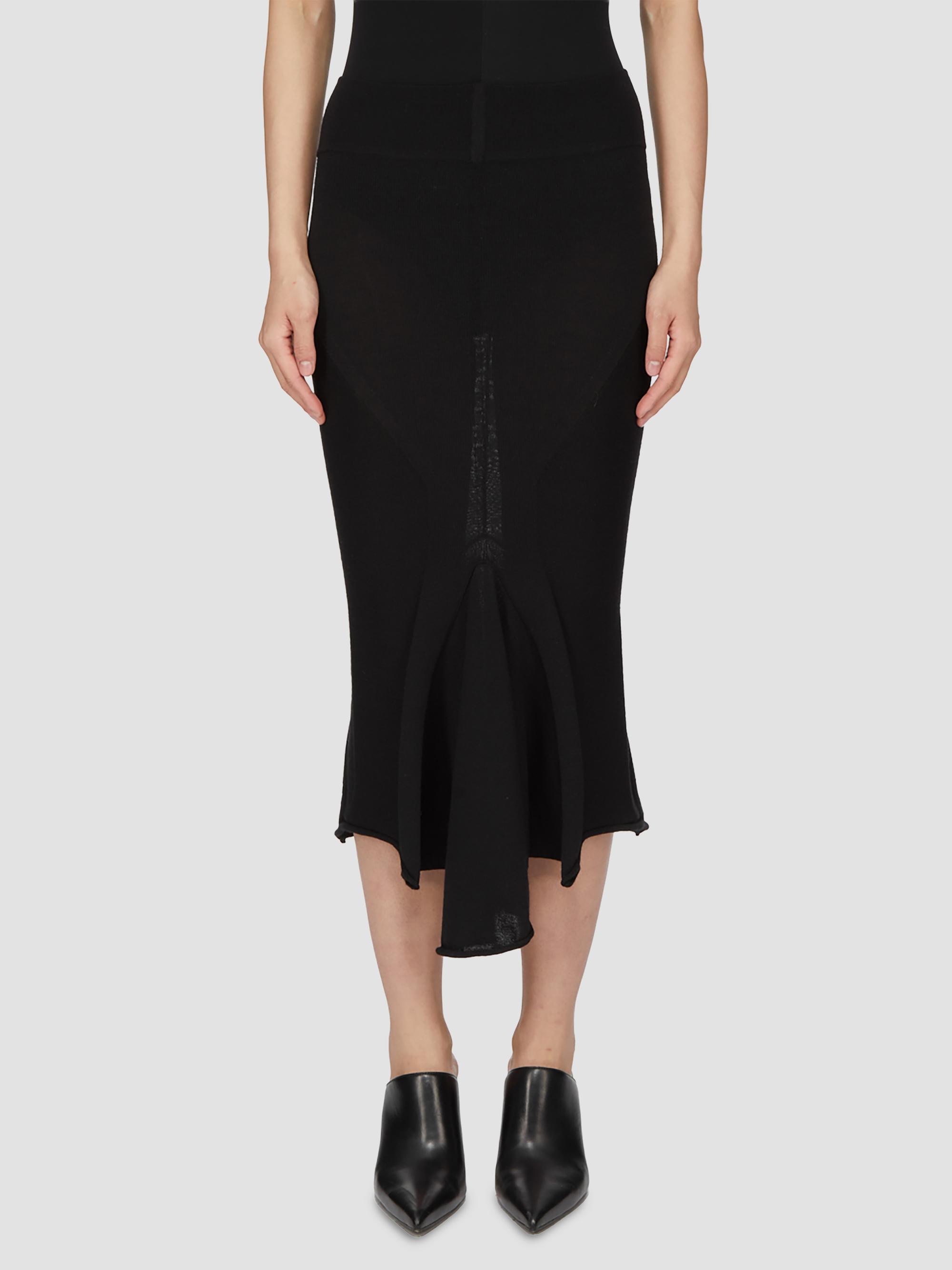Asymmetric High-Waisted Midi-Skirt