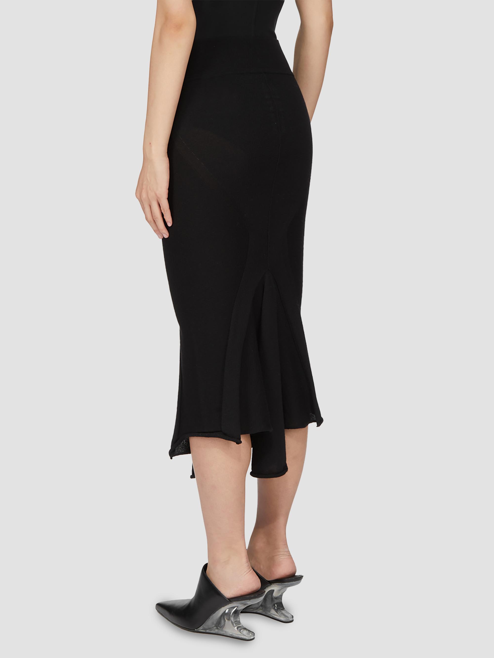 Asymmetric High-Waisted Midi-Skirt