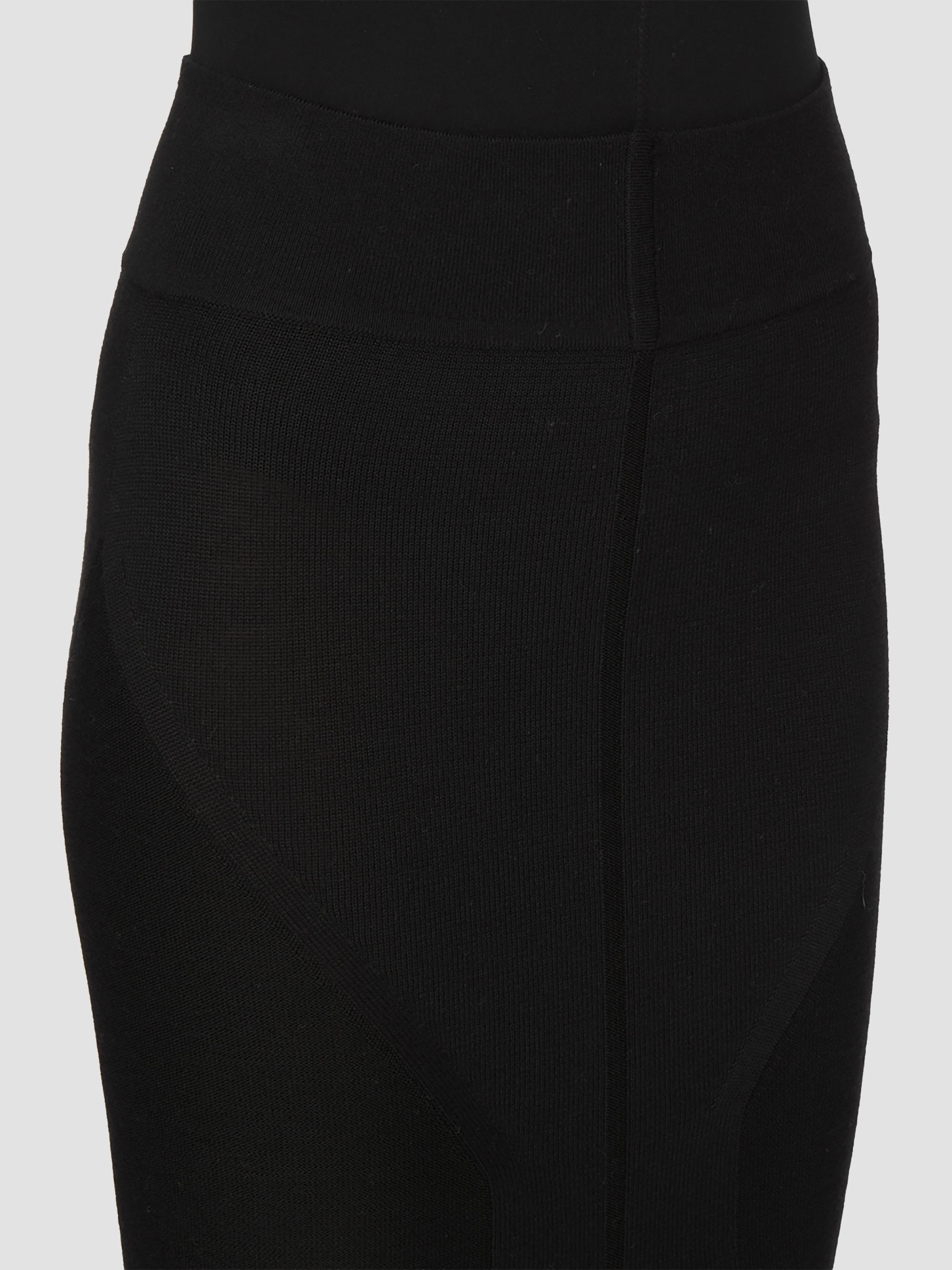 Asymmetric High-Waisted Midi-Skirt