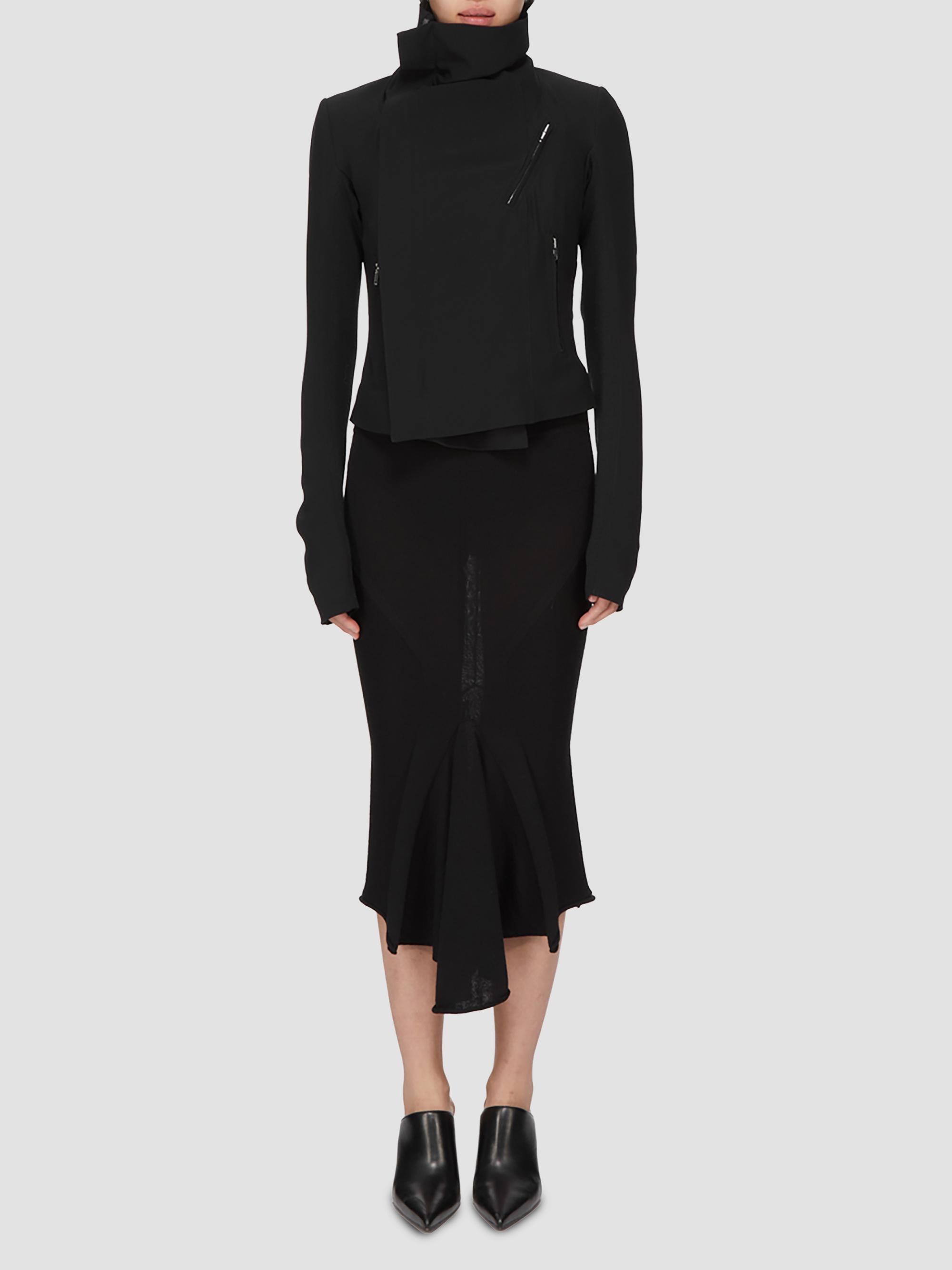 Asymmetric High-Waisted Midi-Skirt