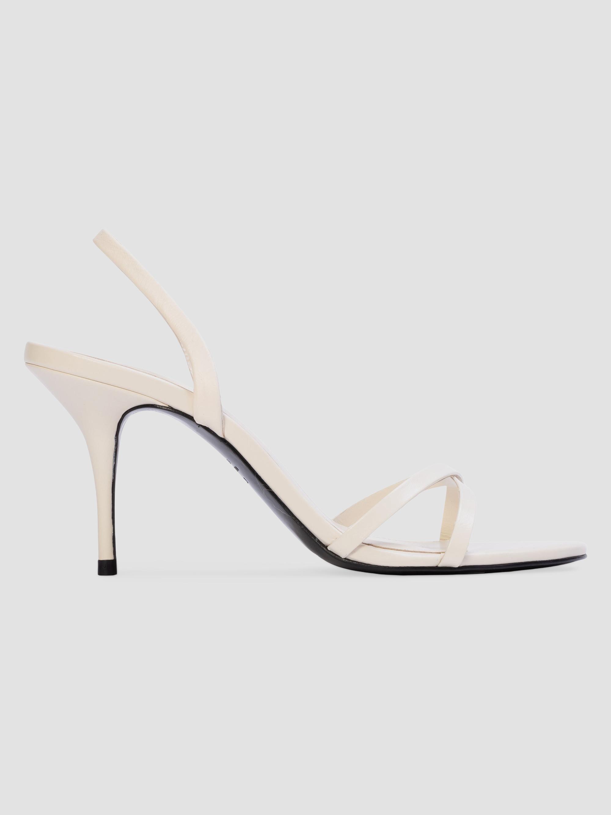 Black Suede Studio Women's Jolla 80MM Leather Slingback Sandals - Coconut Leather