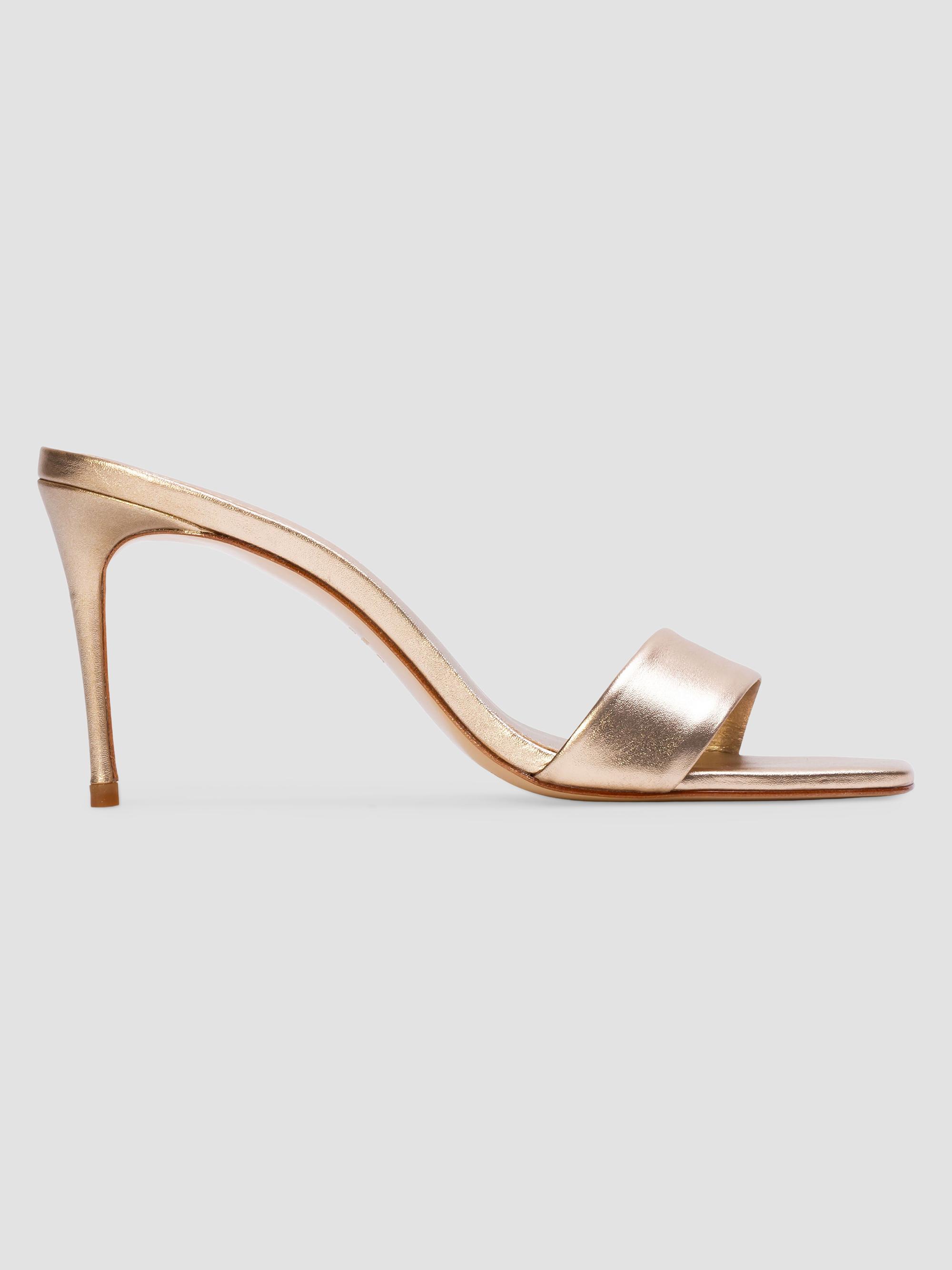 Black Suede Studio Naomi 80MM Metallic Mule Sandals | Saks Fifth