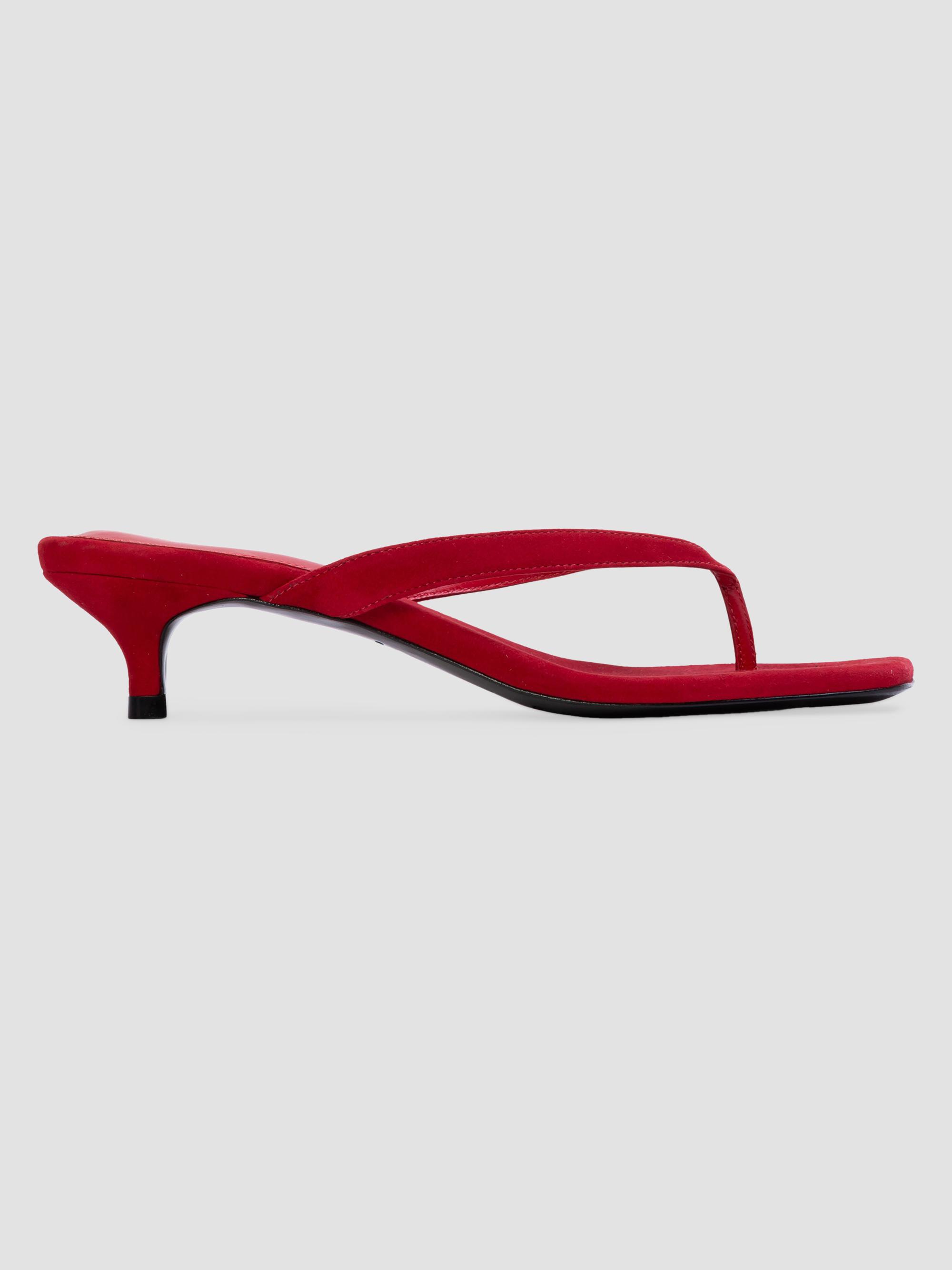 Black Suede Studio Women's Kendal 35MM Suede Sandals - Cherry Suede