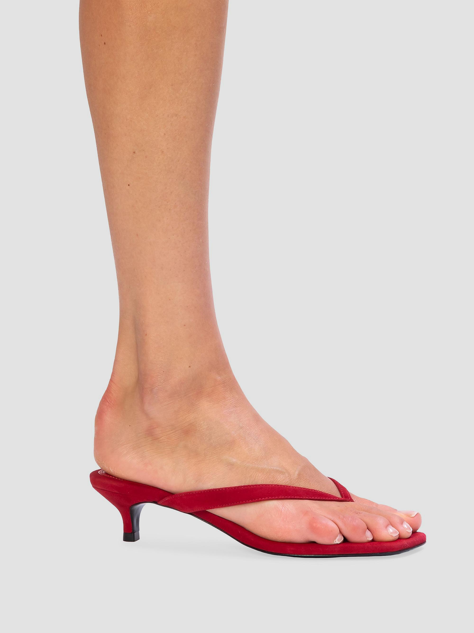 Black Suede Studio Women's Kendal 3MM Suede Sandals - Cherry Suede | Thumbnail 5