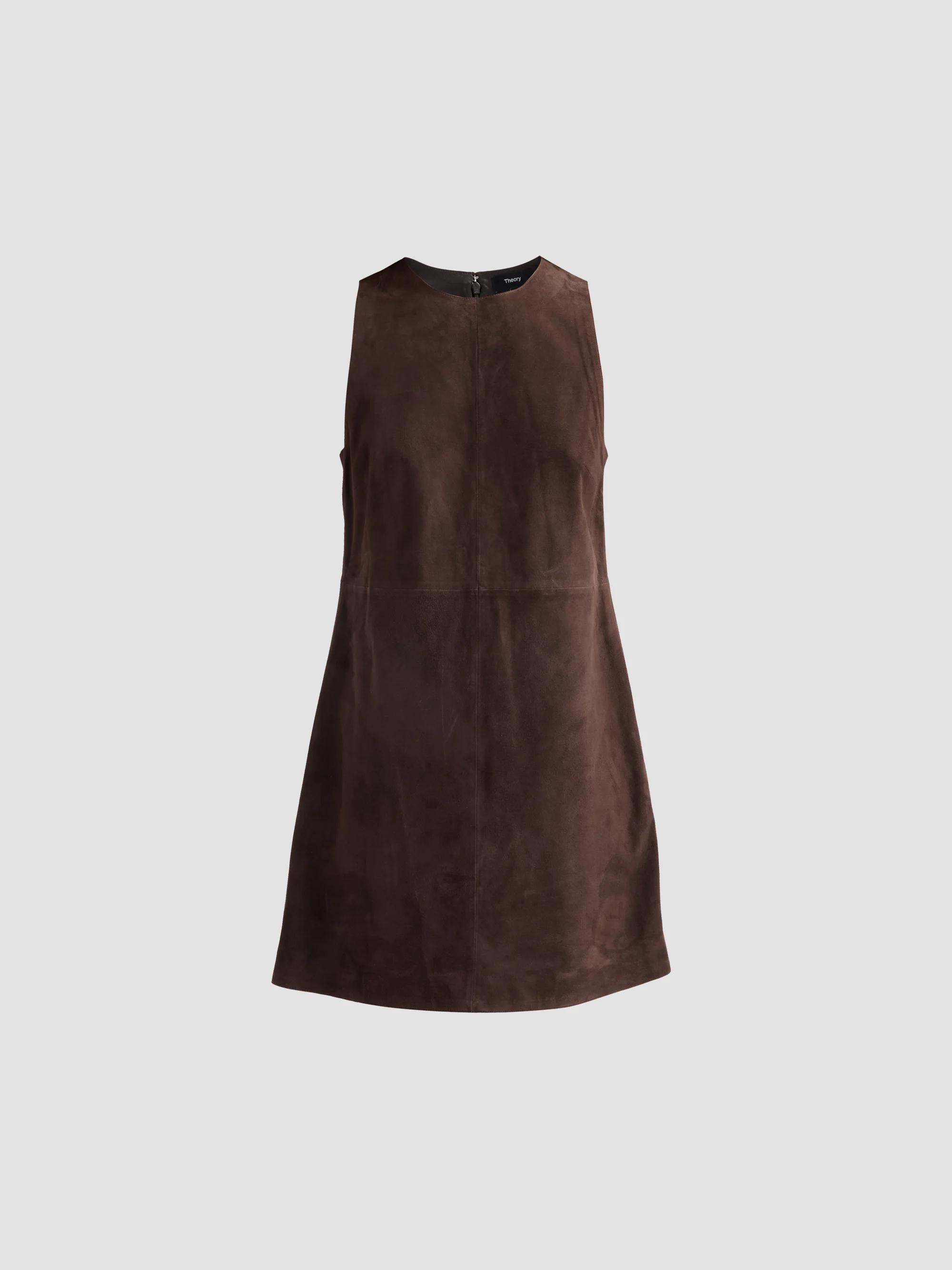 theory layered shift dress Suede Mini Organza