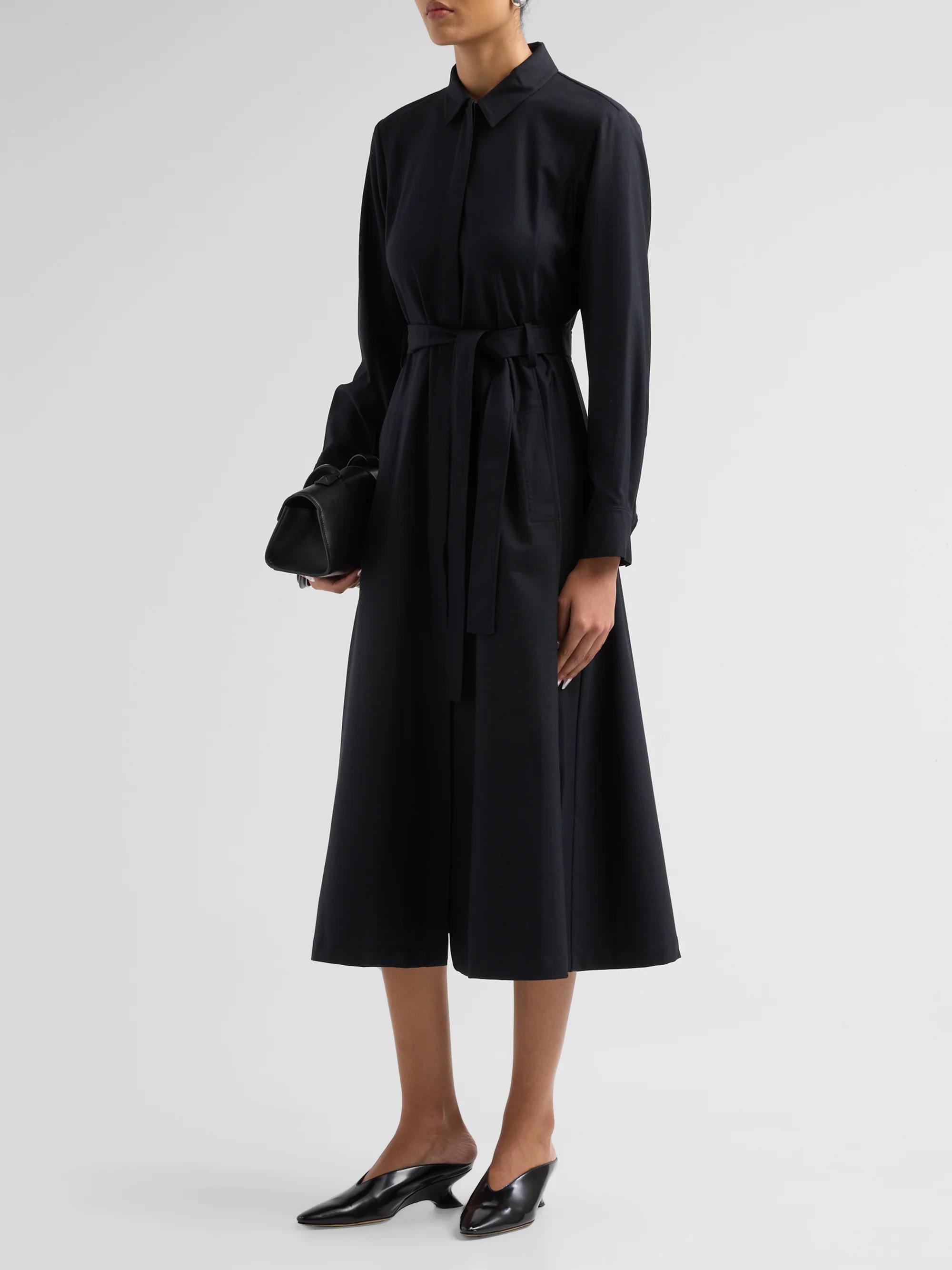 Theory Fit & Flare Midi Shirtdress | Saks Fifth Avenue