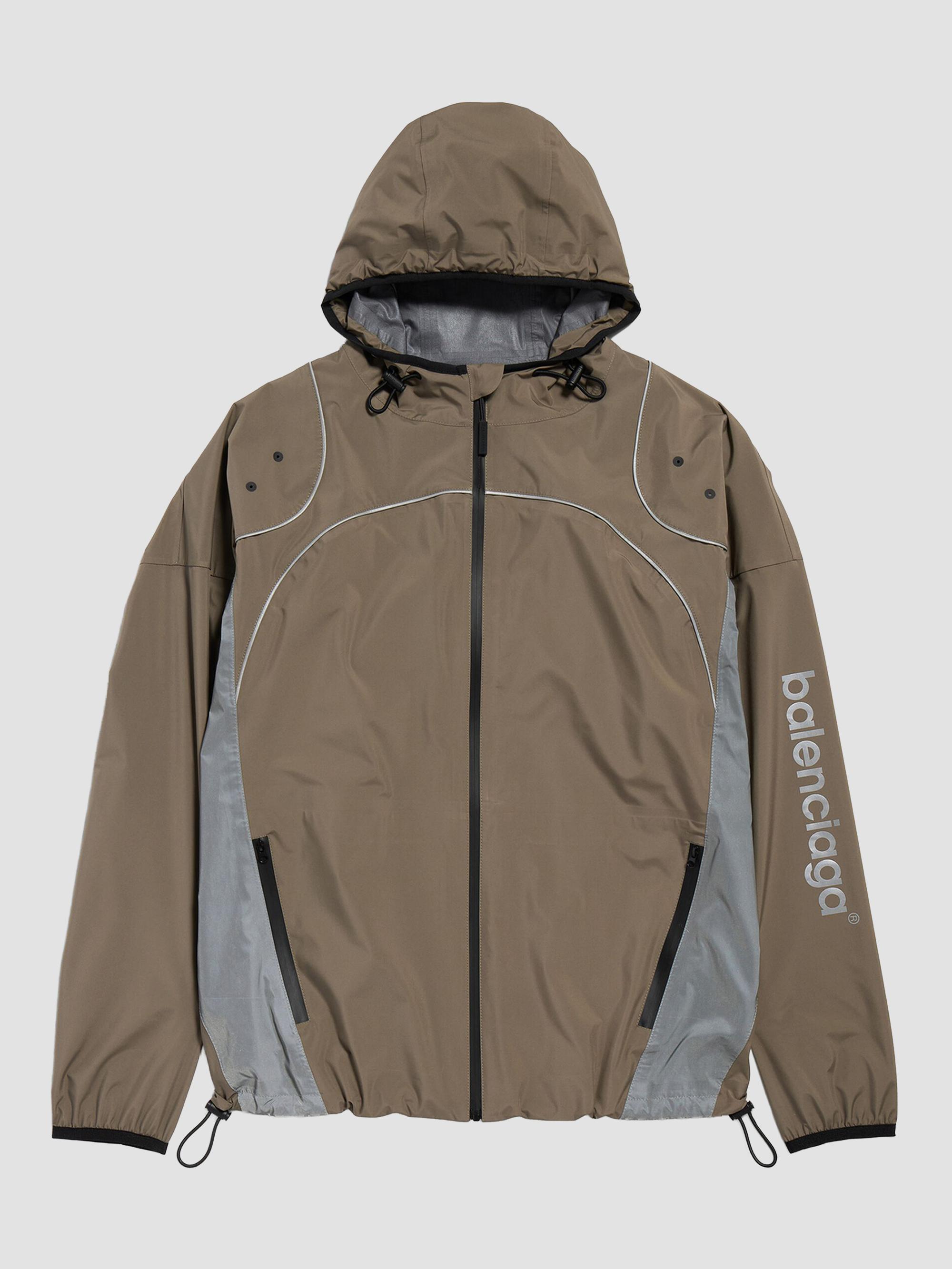 Balenciaga Men's Techwear Zip-Up Jacket - Brown Grey | Thumbnail 7