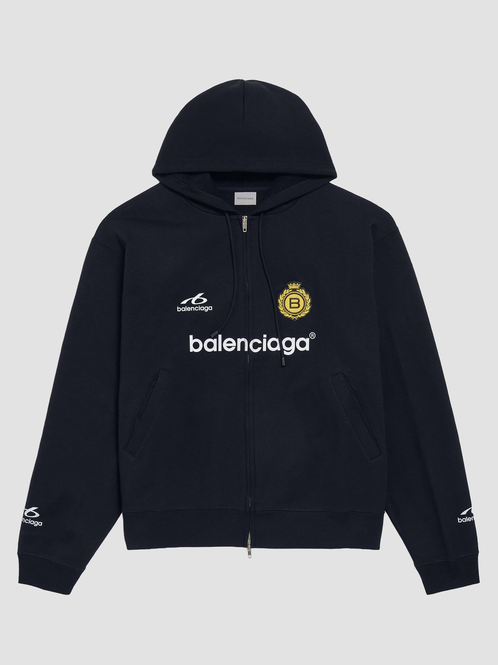 BALENCIAGA UnitySportsIcon ジップアップ Hoodie Balenciaga Unity Sports Icon Scarf Zip-Up Oversized Hoodie | Saks