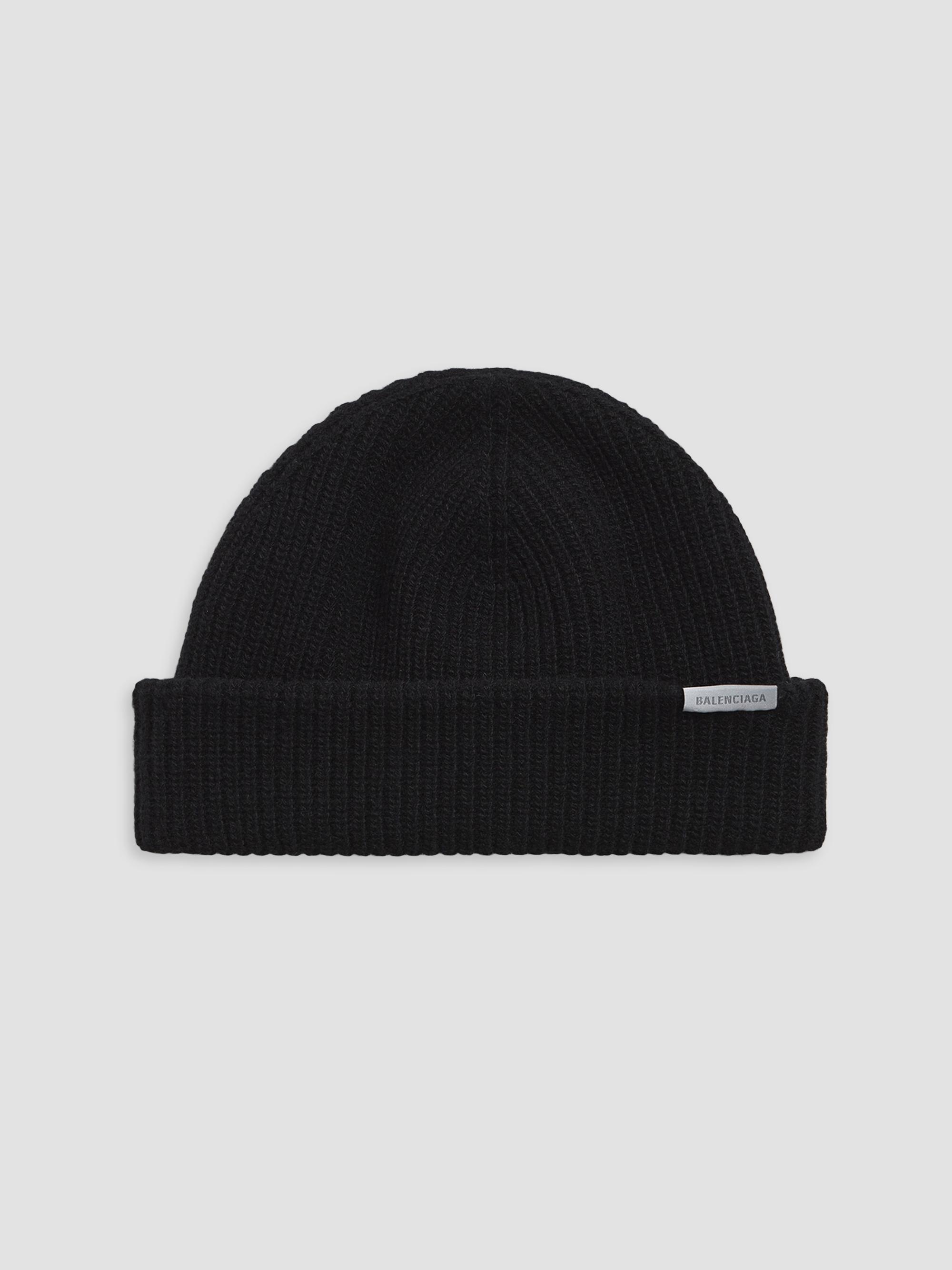 Balenciaga Men's Wool Beanie - Black | Thumbnail 6
