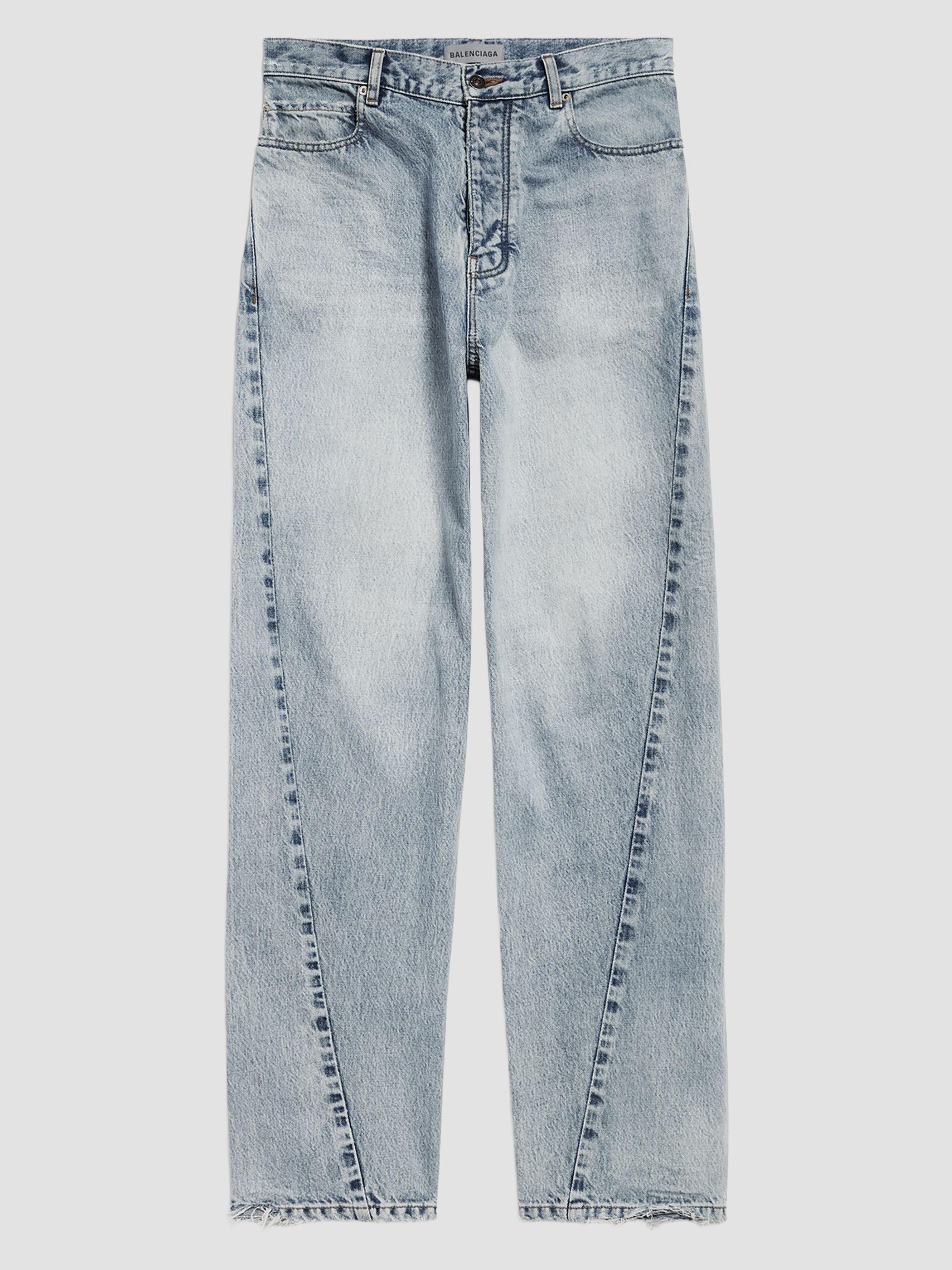 Balenciaga Women's Twisted Seam Jeans - Bleach Light Blue | Thumbnail 7