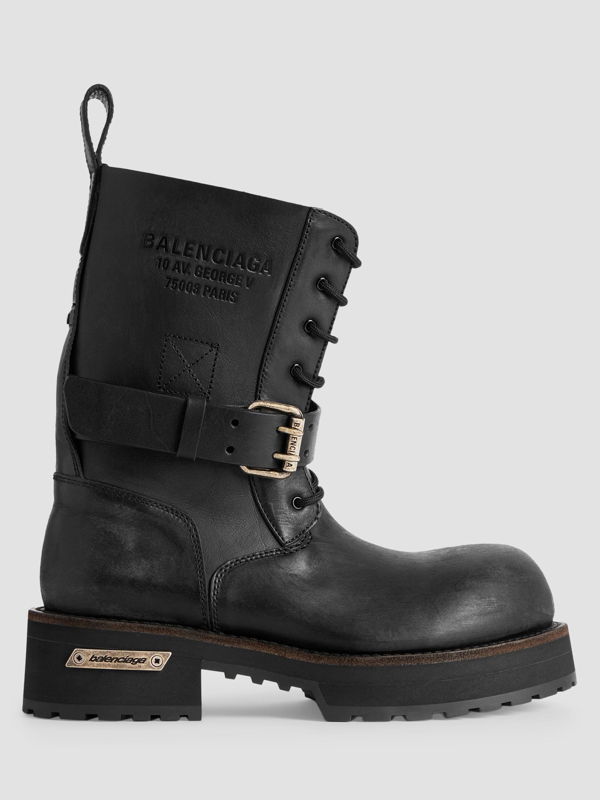 Balenciaga Bulldozer Combat Lace-Up Boots | Saks Fifth Avenue