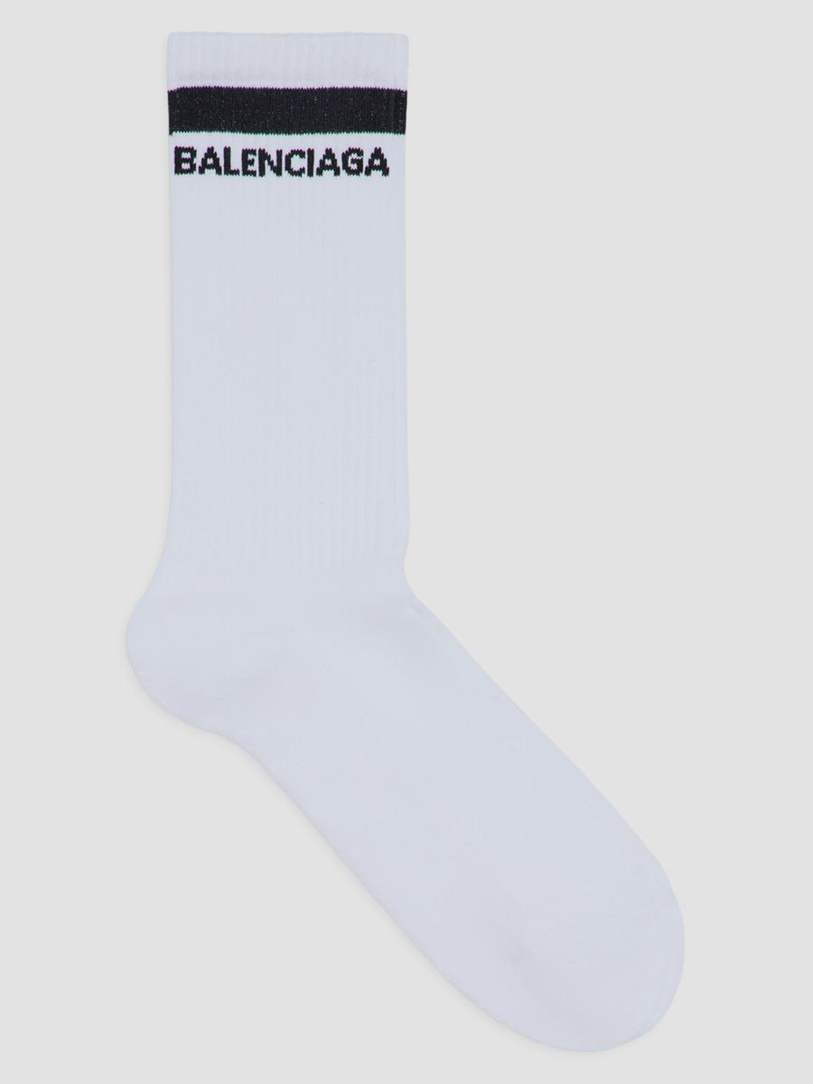 Balenciaga Men's Logo Socks In Multi