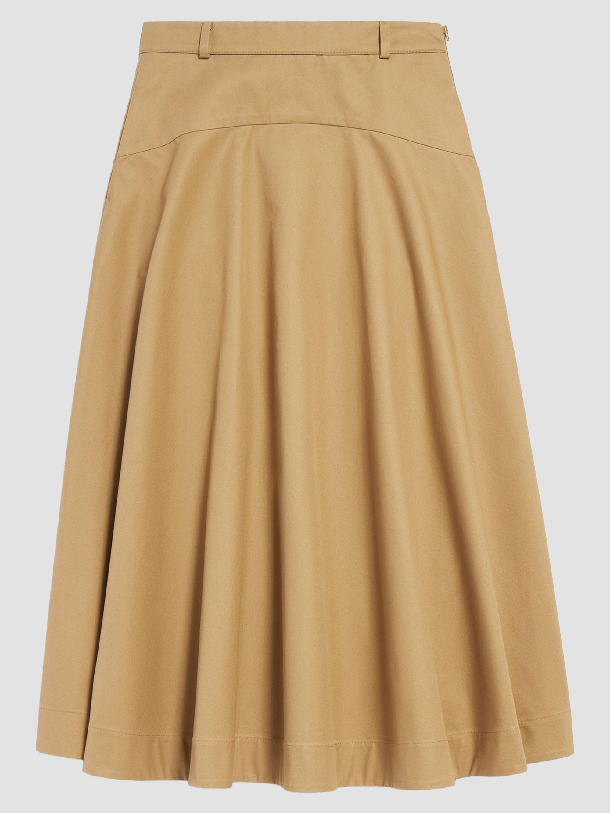 Balenciaga Women's A-Line Cotton Skirt - Camel | Thumbnail 3