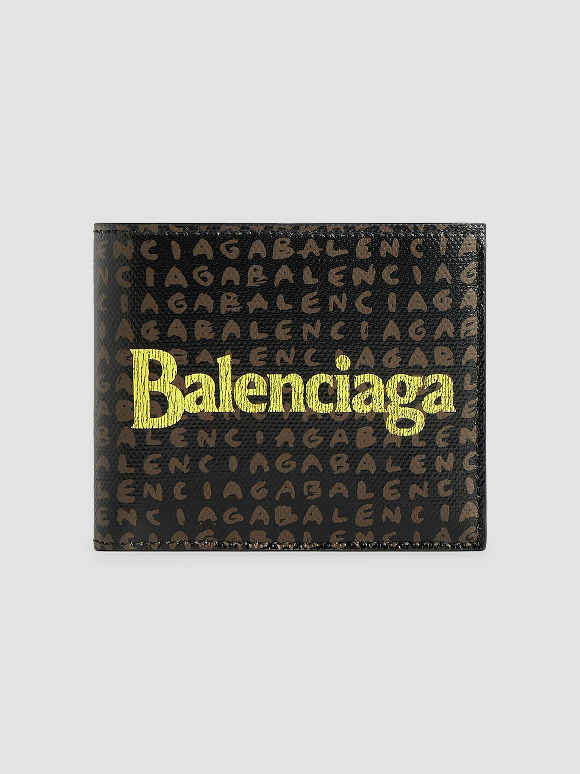 Balenciaga Men's Select Square Folded Coin Wallet - Black | Thumbnail 5