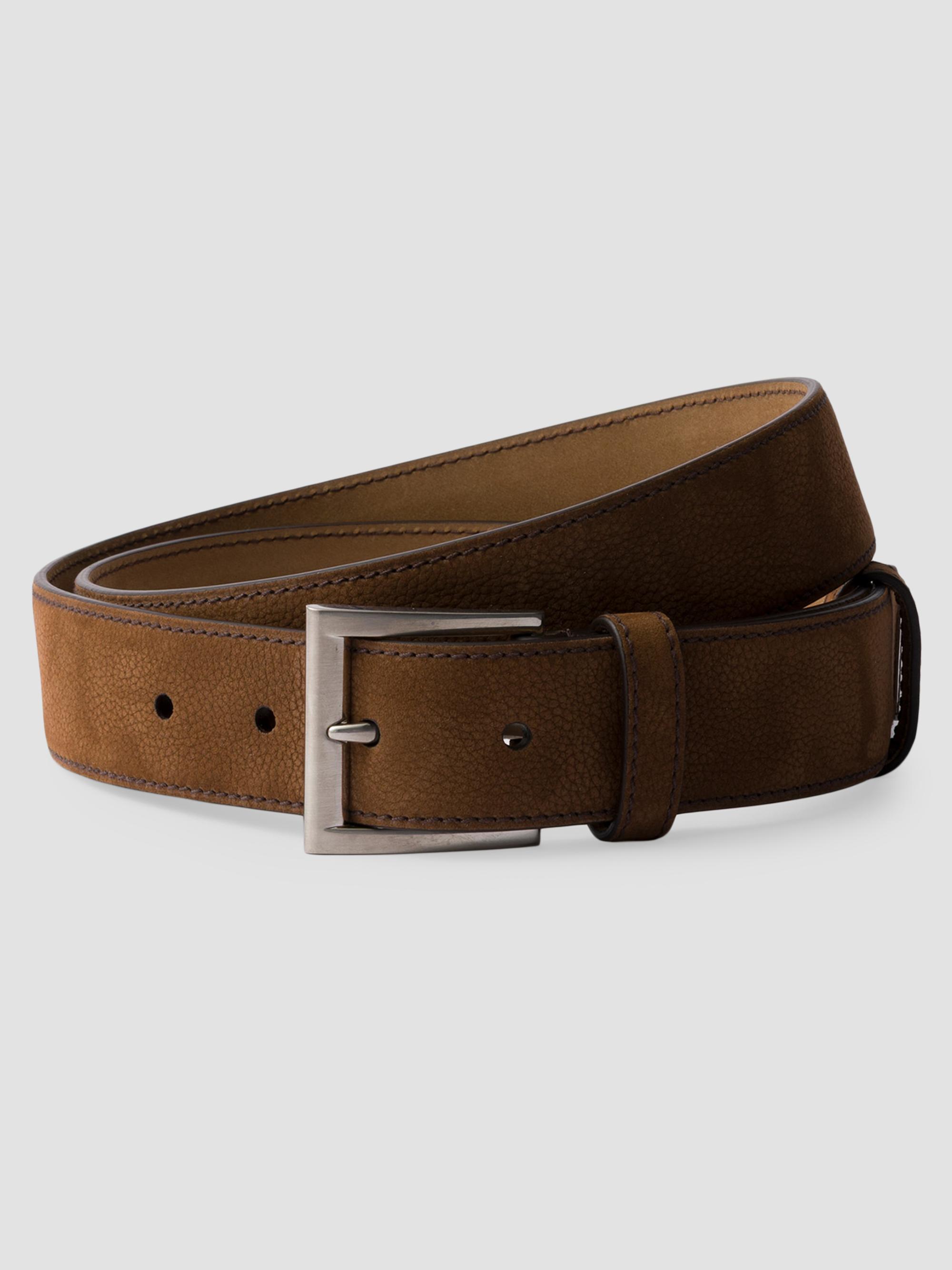 Prada Men's Nubuck Leather Belt - Brown | Thumbnail 4