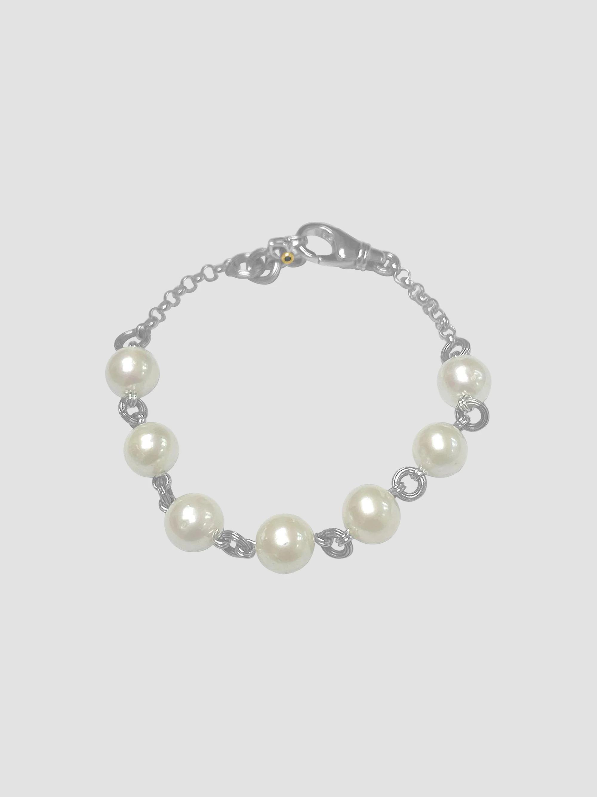 Stephen Dweck Women's ​Sterling Silver, Cultured Freshwater Pearl & 0.03 TCW Diamond Bracelet - Silver