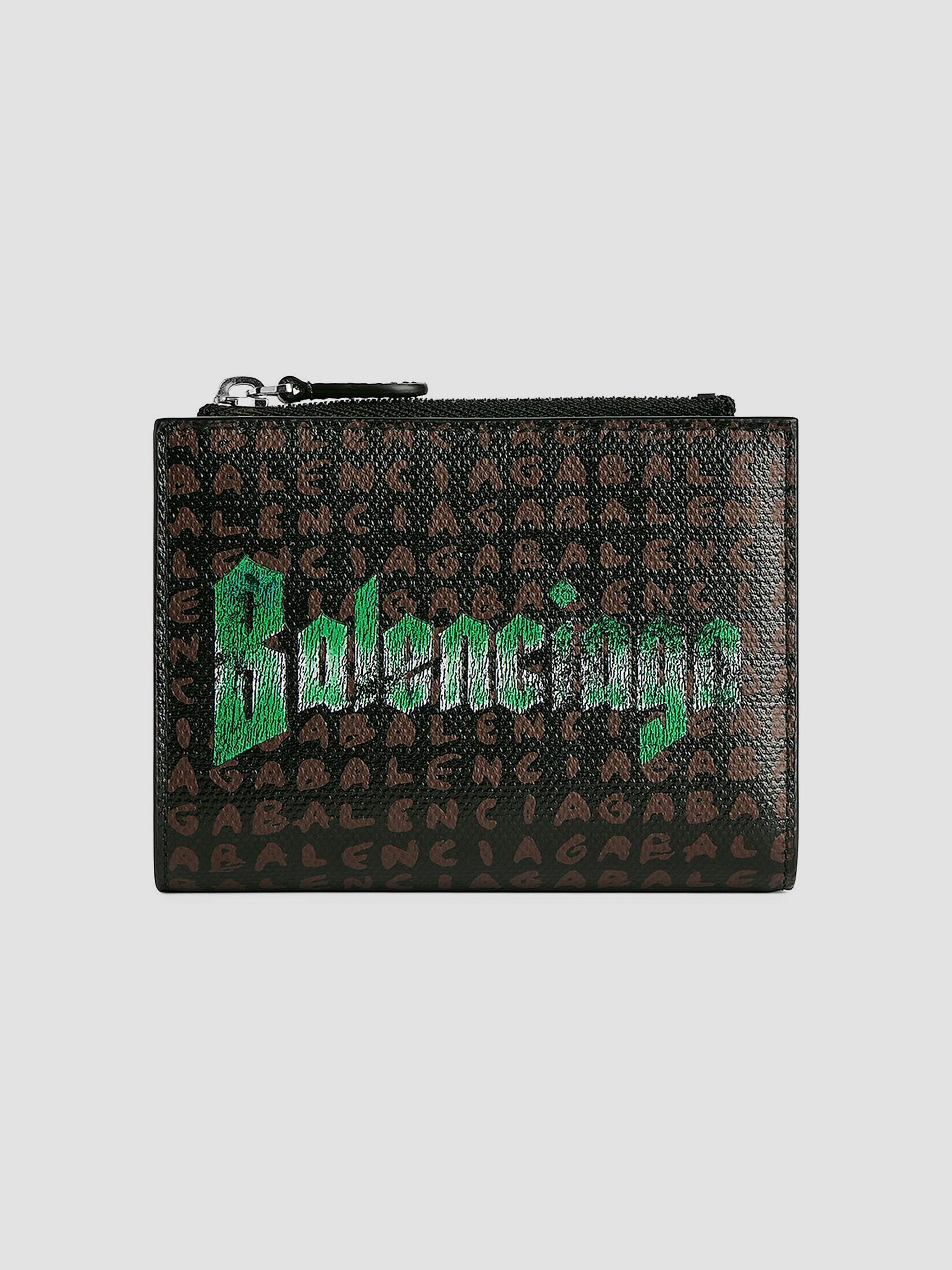 Balenciaga Signature Square Folded Wallet BB Monogram Coated