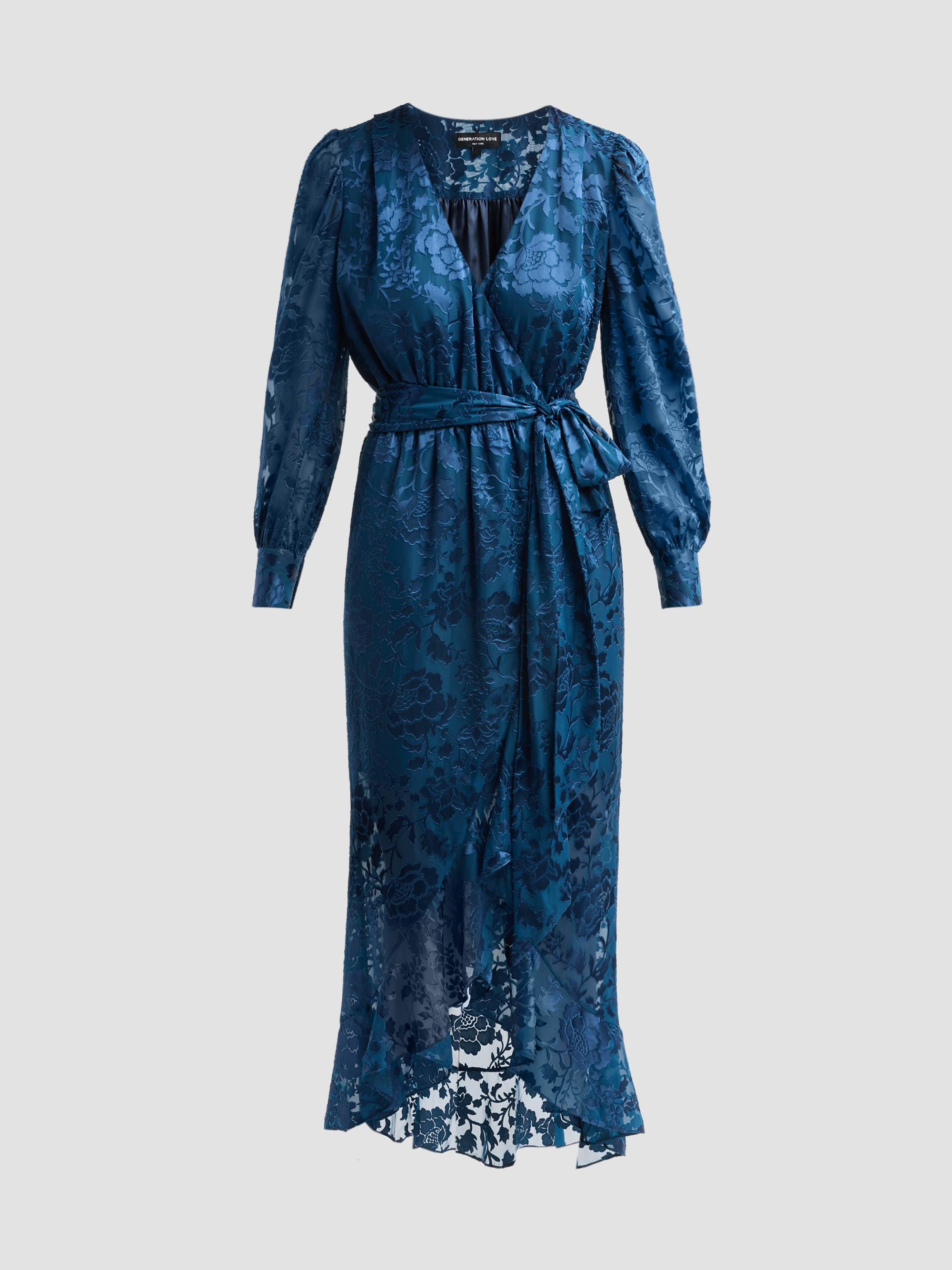 Generation Love Karmen Velvet Lace Midi Dress | Saks Fifth Avenue