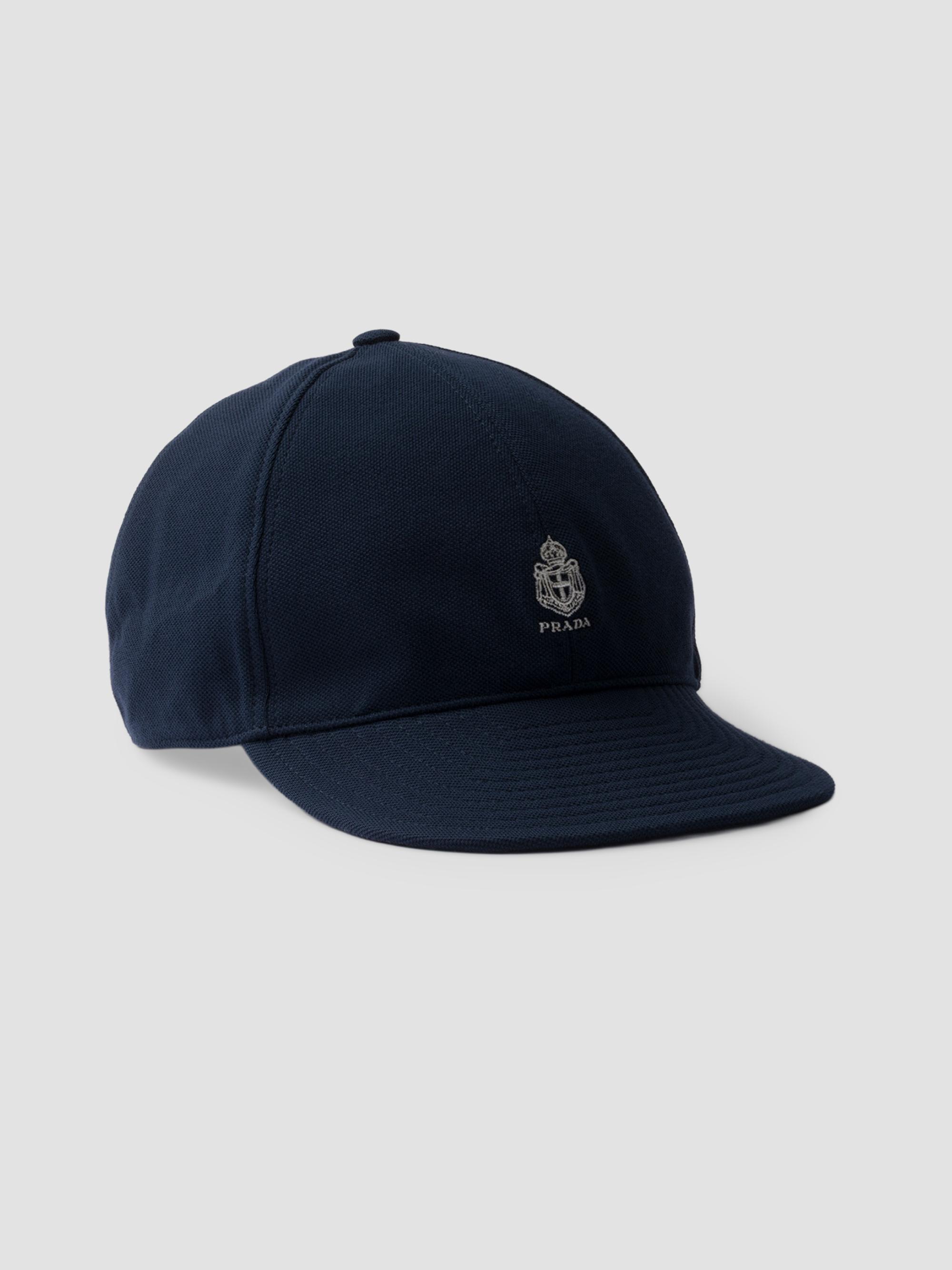 Prada Men's Old Piqué Baseball Cap - Blue | Thumbnail 5