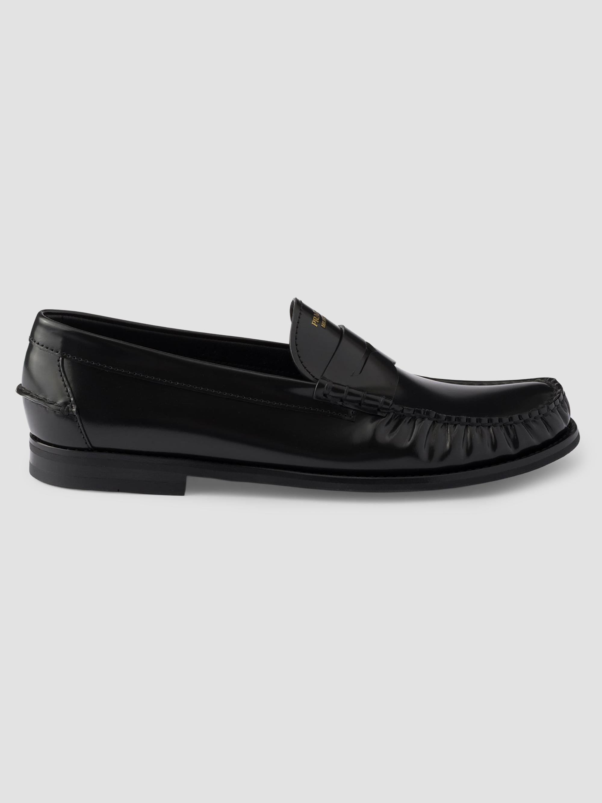 Prada Shuffle Antiqued Leather Boat Shoes | Saks Fifth Avenue